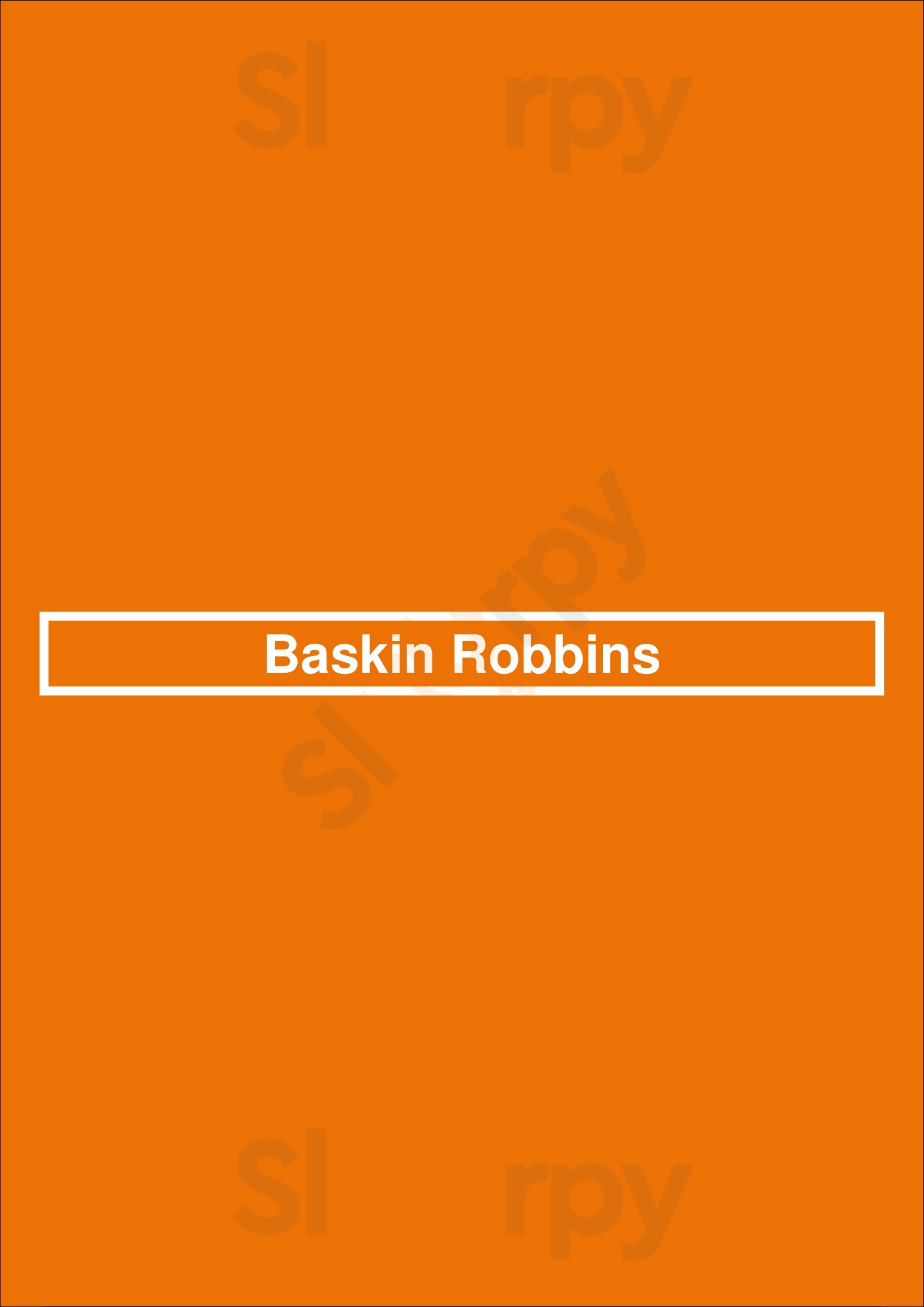 Main Menu - Baskin-robbins