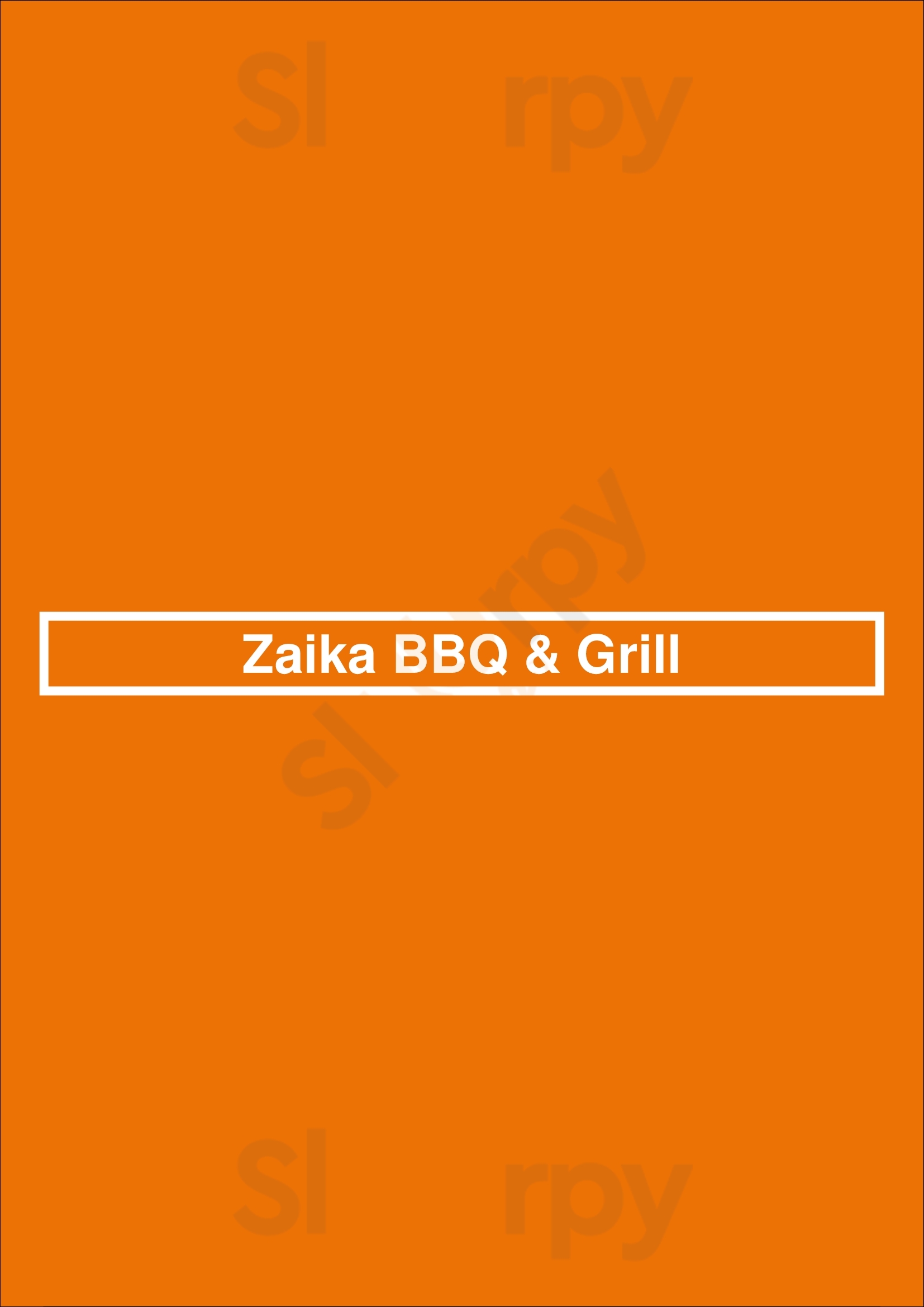 Main Menu - Zaika Bbq & Grill