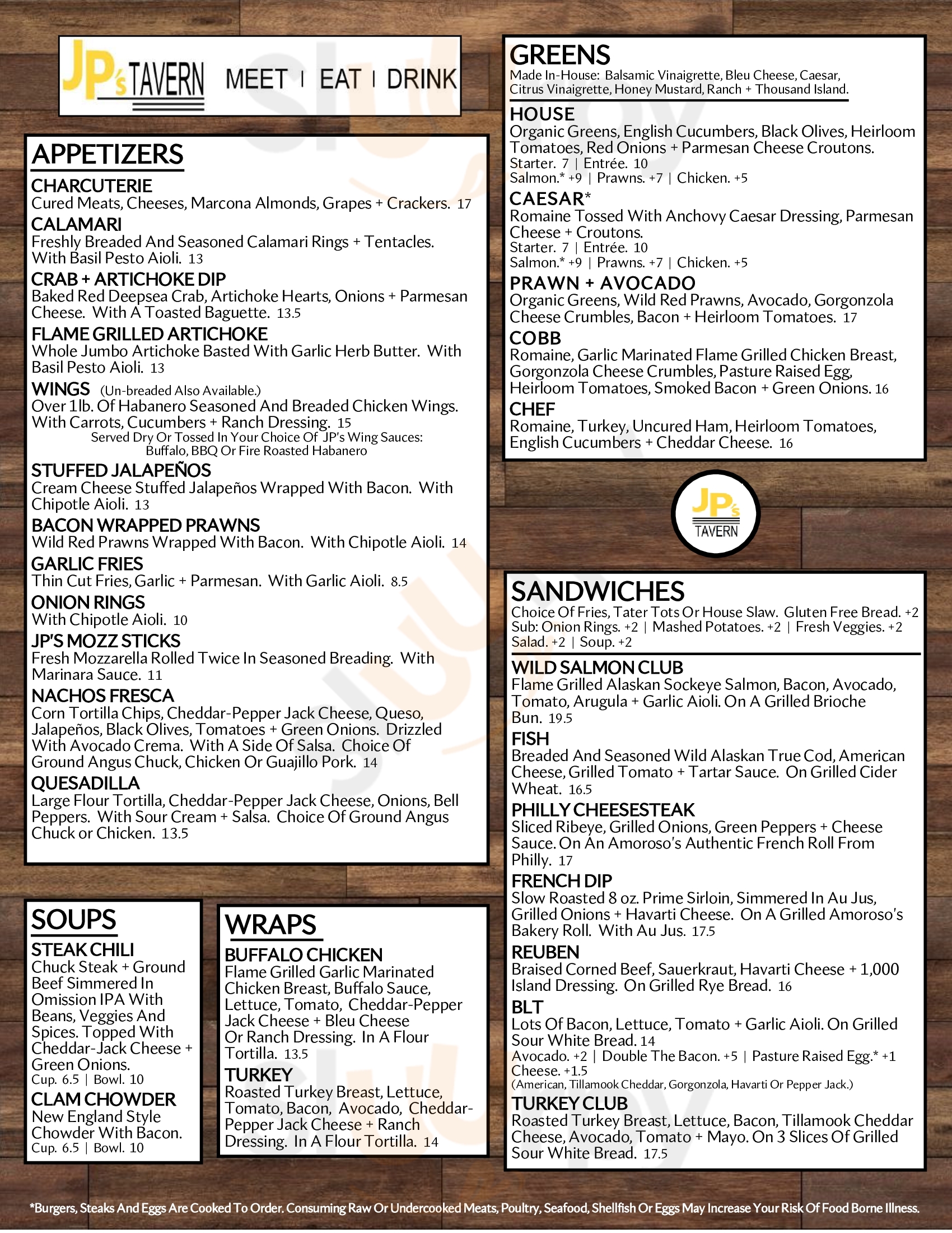 Williams Av Sports And Eatery Renton Menu - 1