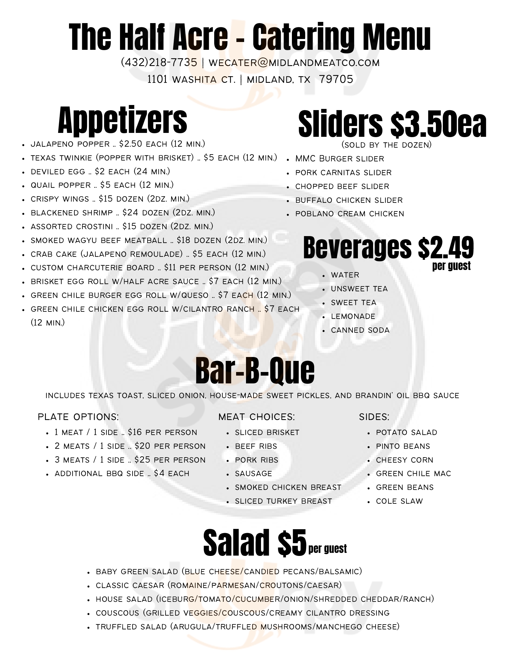 Mmchalfacre Midland Menu - 1