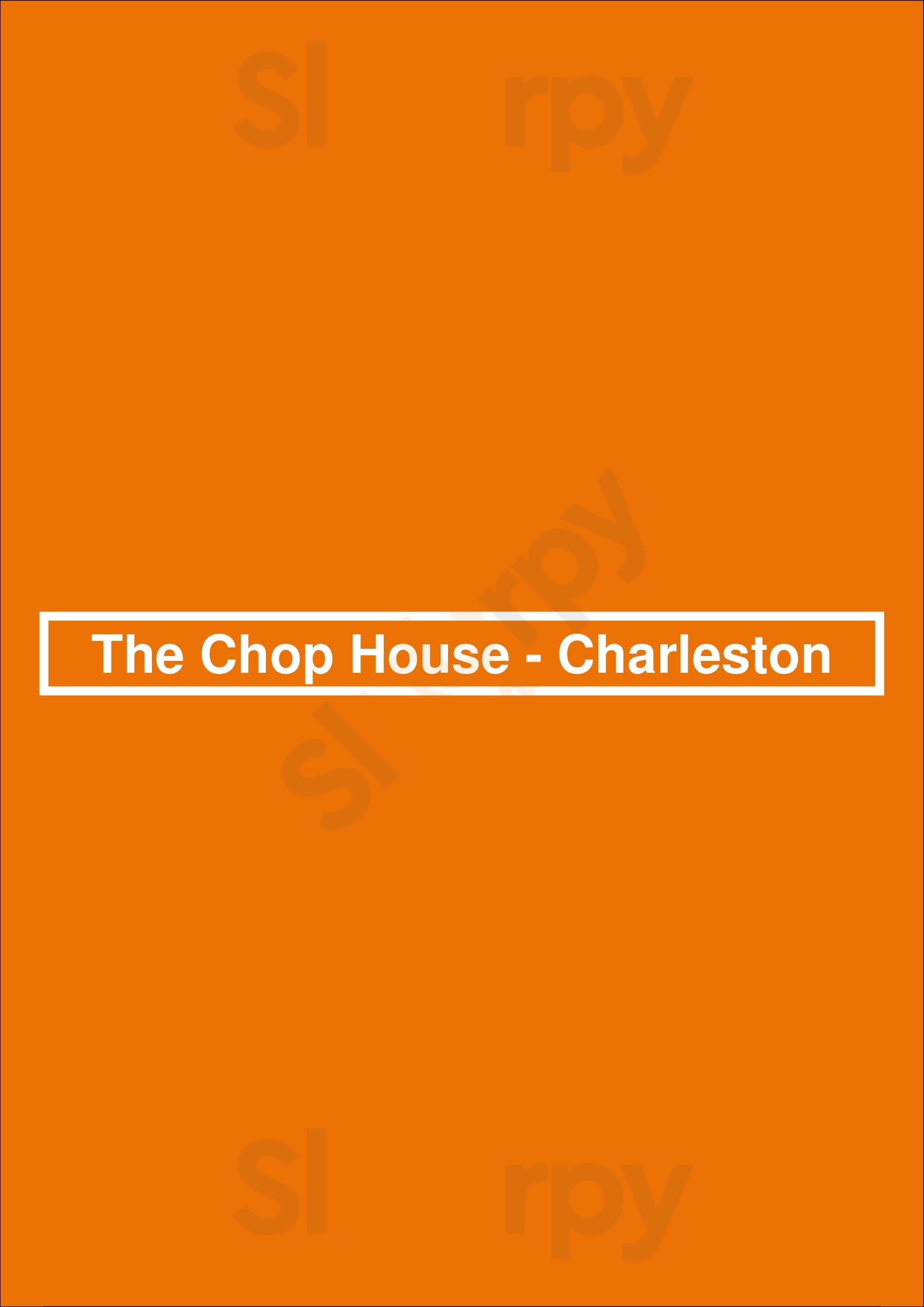 The Chop House - Charleston Charleston Menu - 1