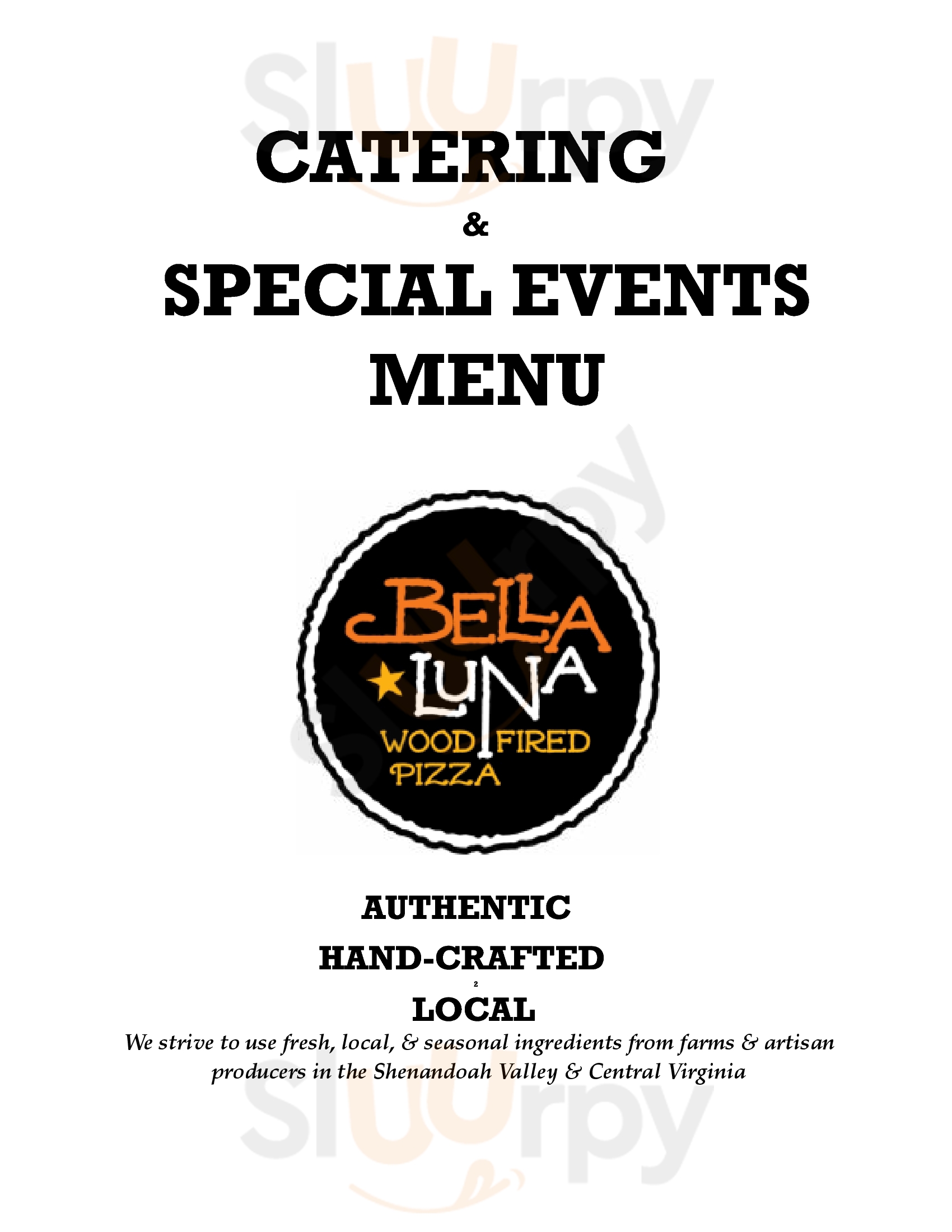 Main Menu - Bella Gelato