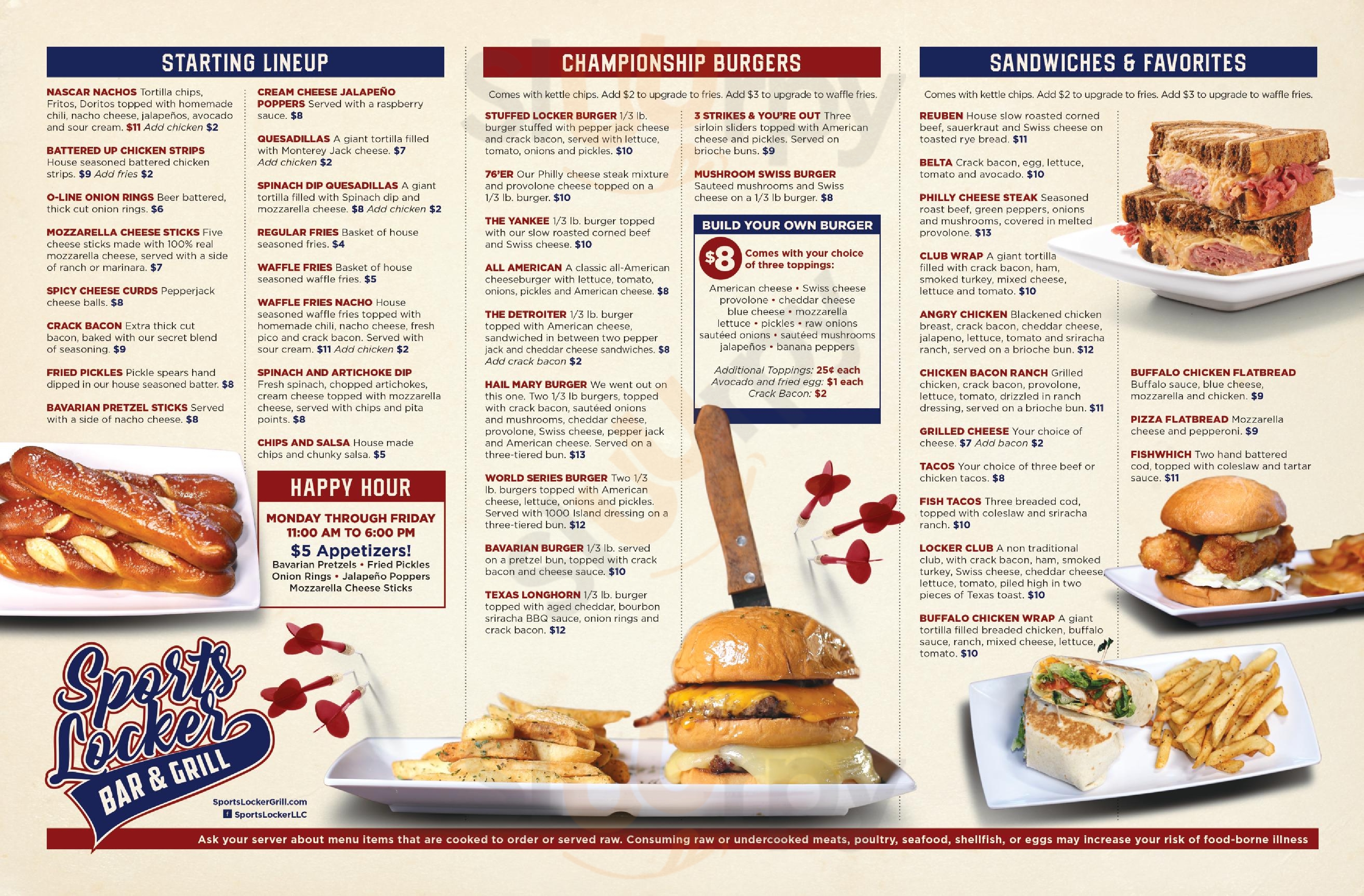 Sports Locker Bar & Grill Livonia Menu - 1