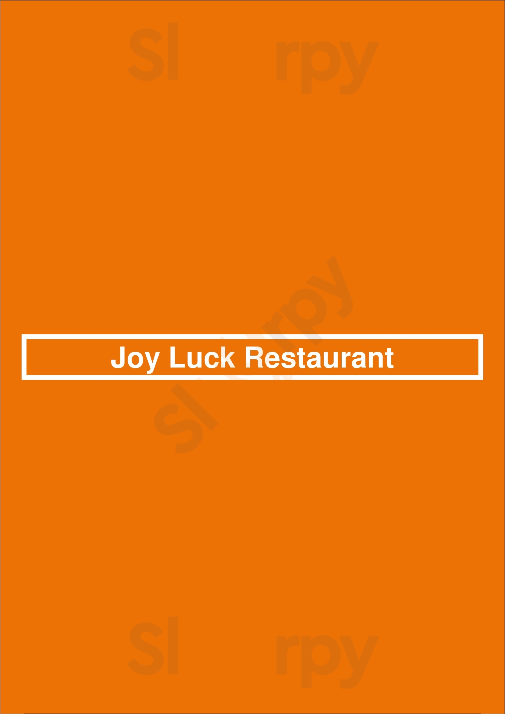Joy Luck Restaurant Lake Worth Menu - 1