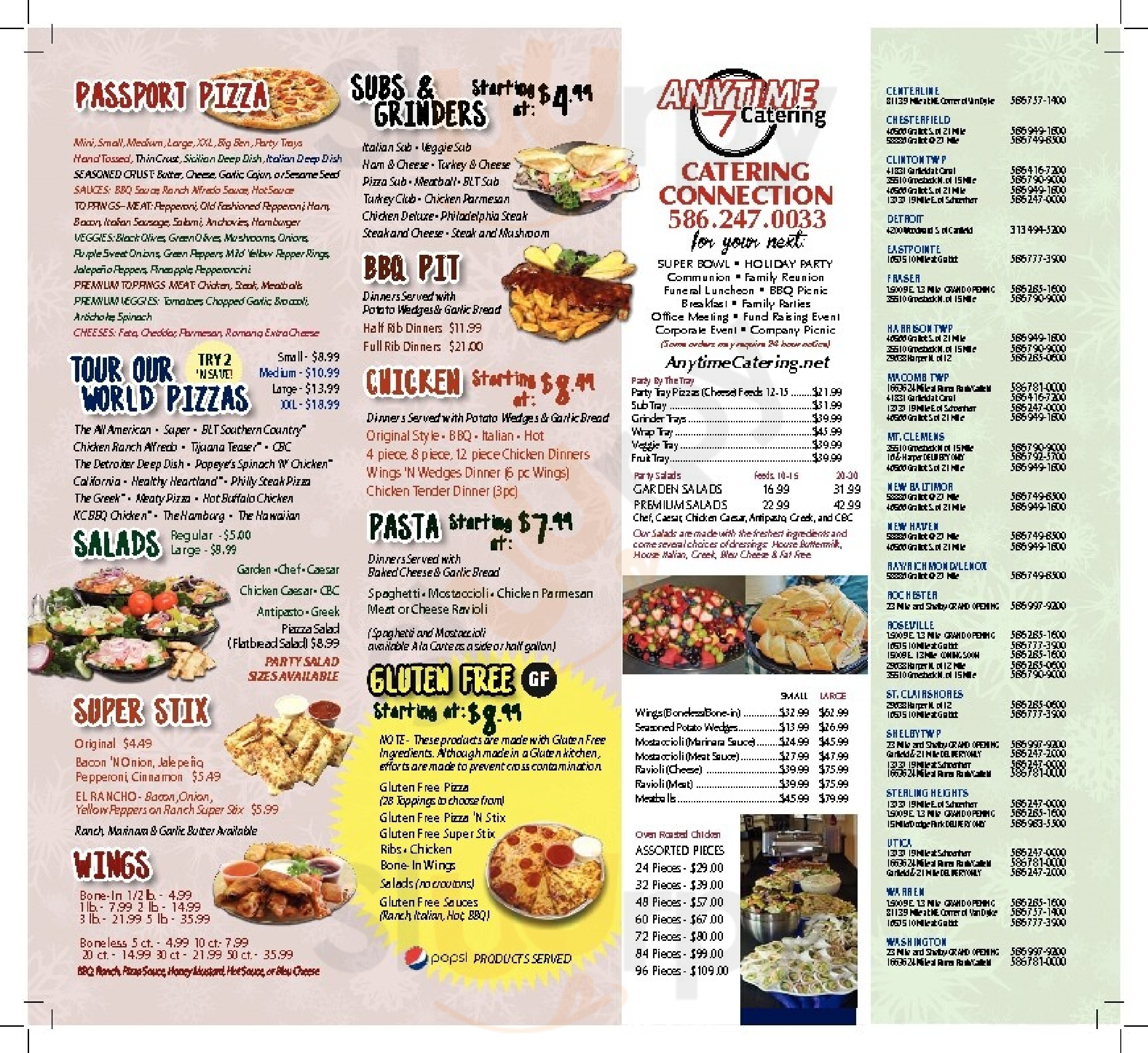 Passport Pizza Sterling Heights Menu - 1