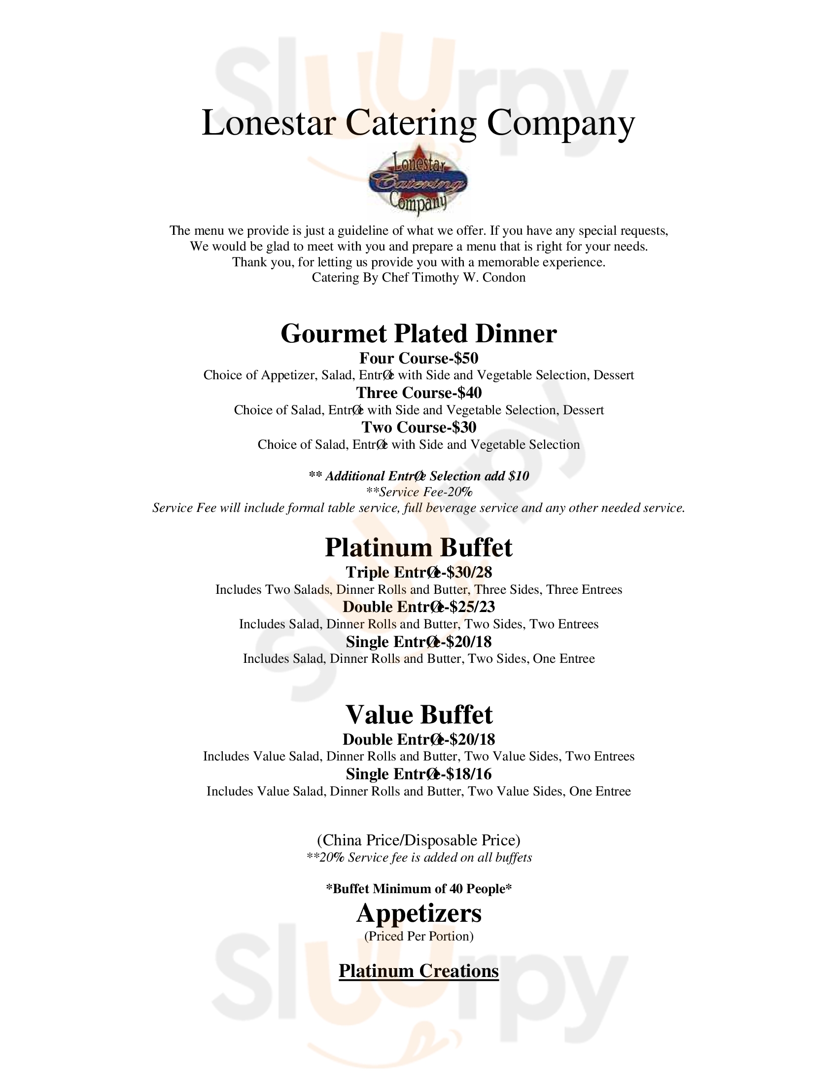 Lonestar Cheeseburger Company San Angelo Menu - 1