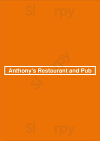 Anthony's Restaurant And Pub menu