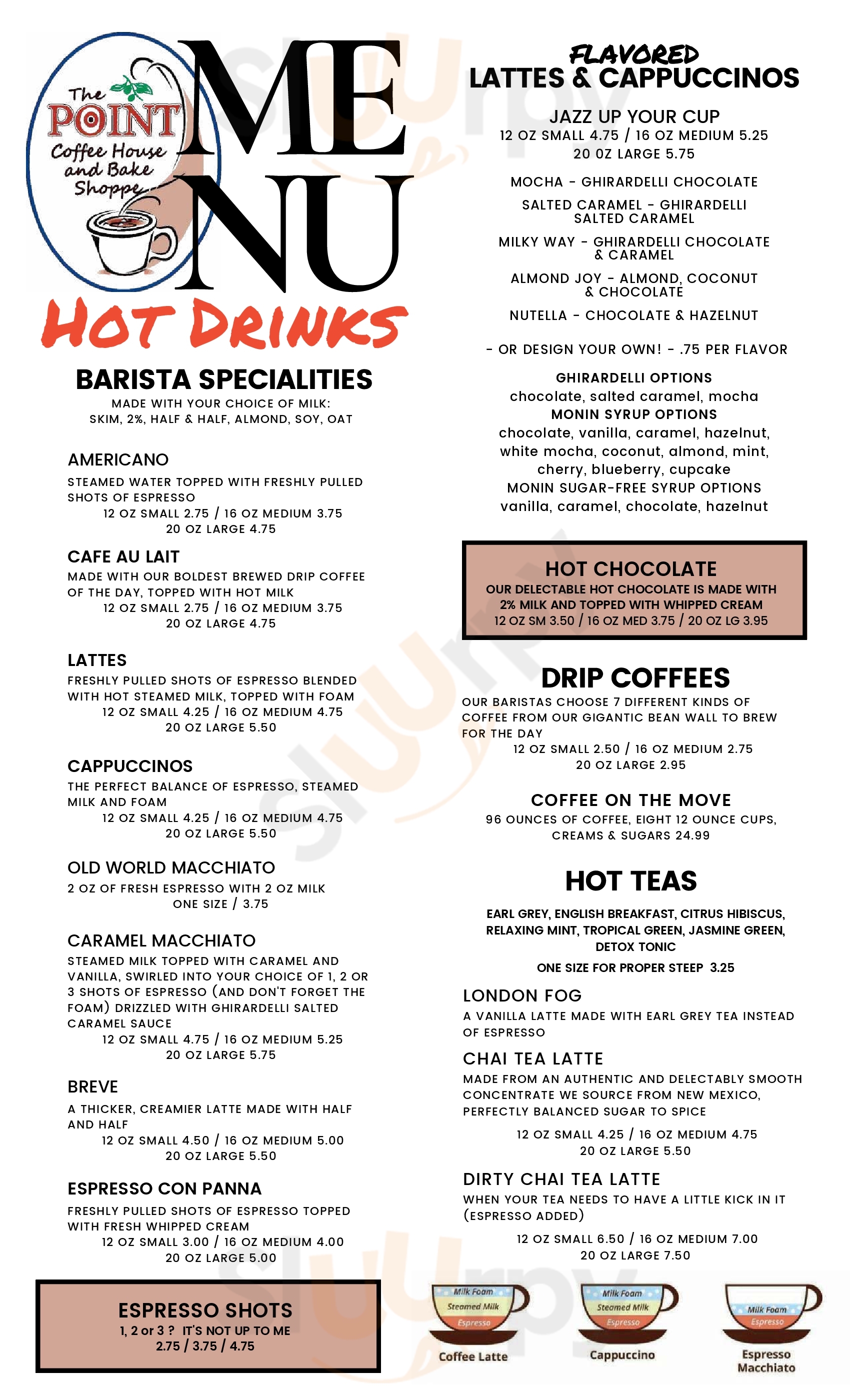 Main Menu - The Point Coffee House And Bake Shoppe