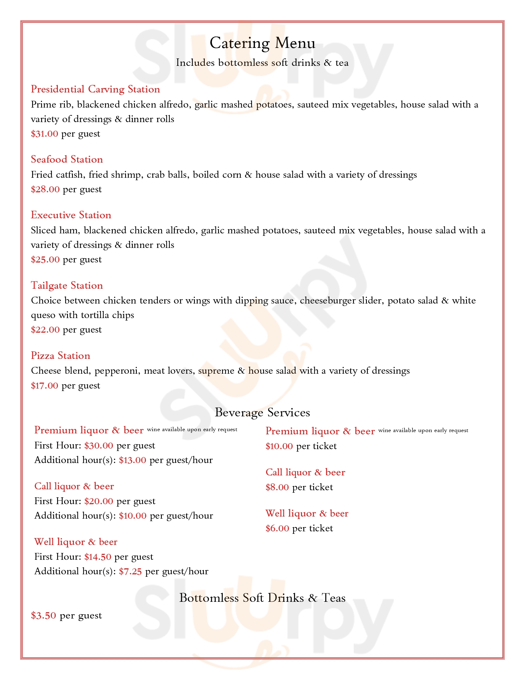Big Play Entertainment Center Biloxi Menu - 1