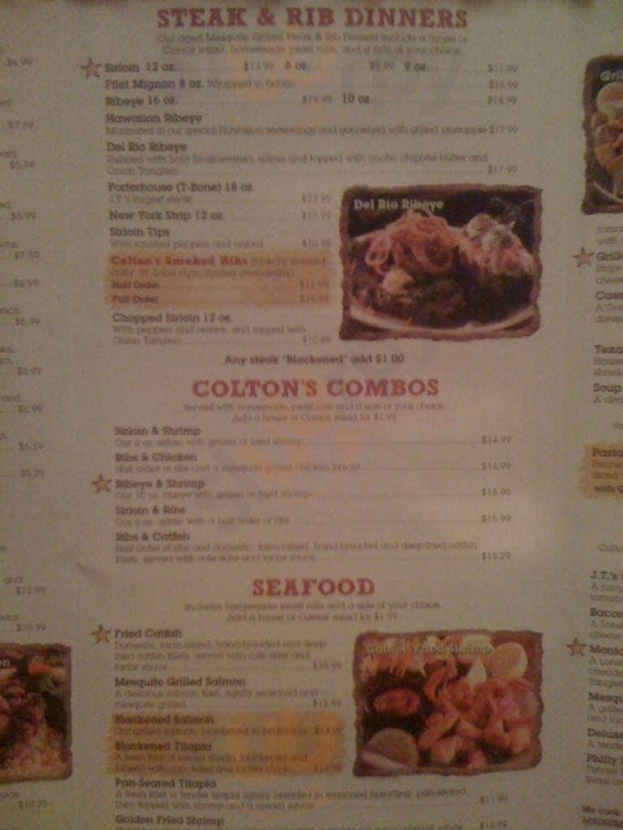 Colton's Steak House And Grill Conway Menu - 1