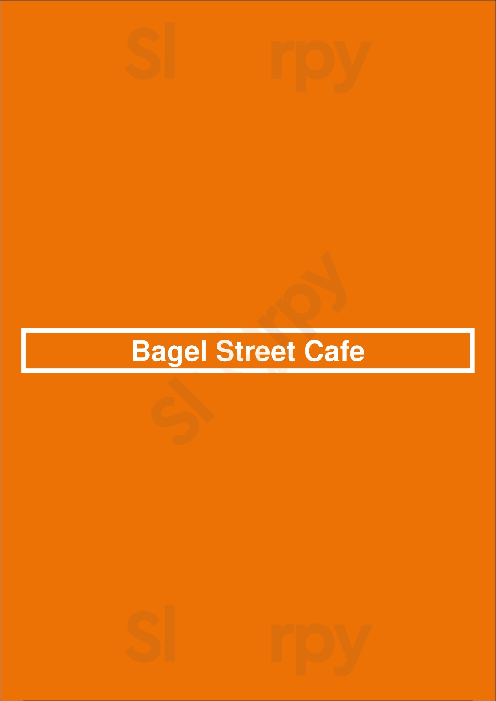 Bagel Street Cafe Cupertino Menu - 1