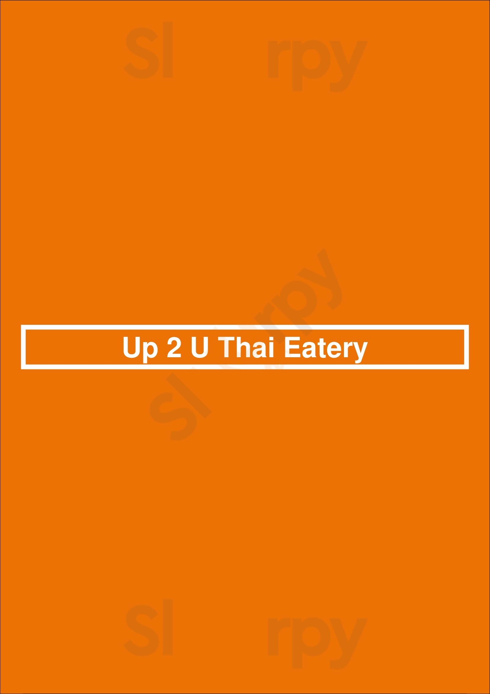 Up 2u Thai Eatery Alameda Menu - 1