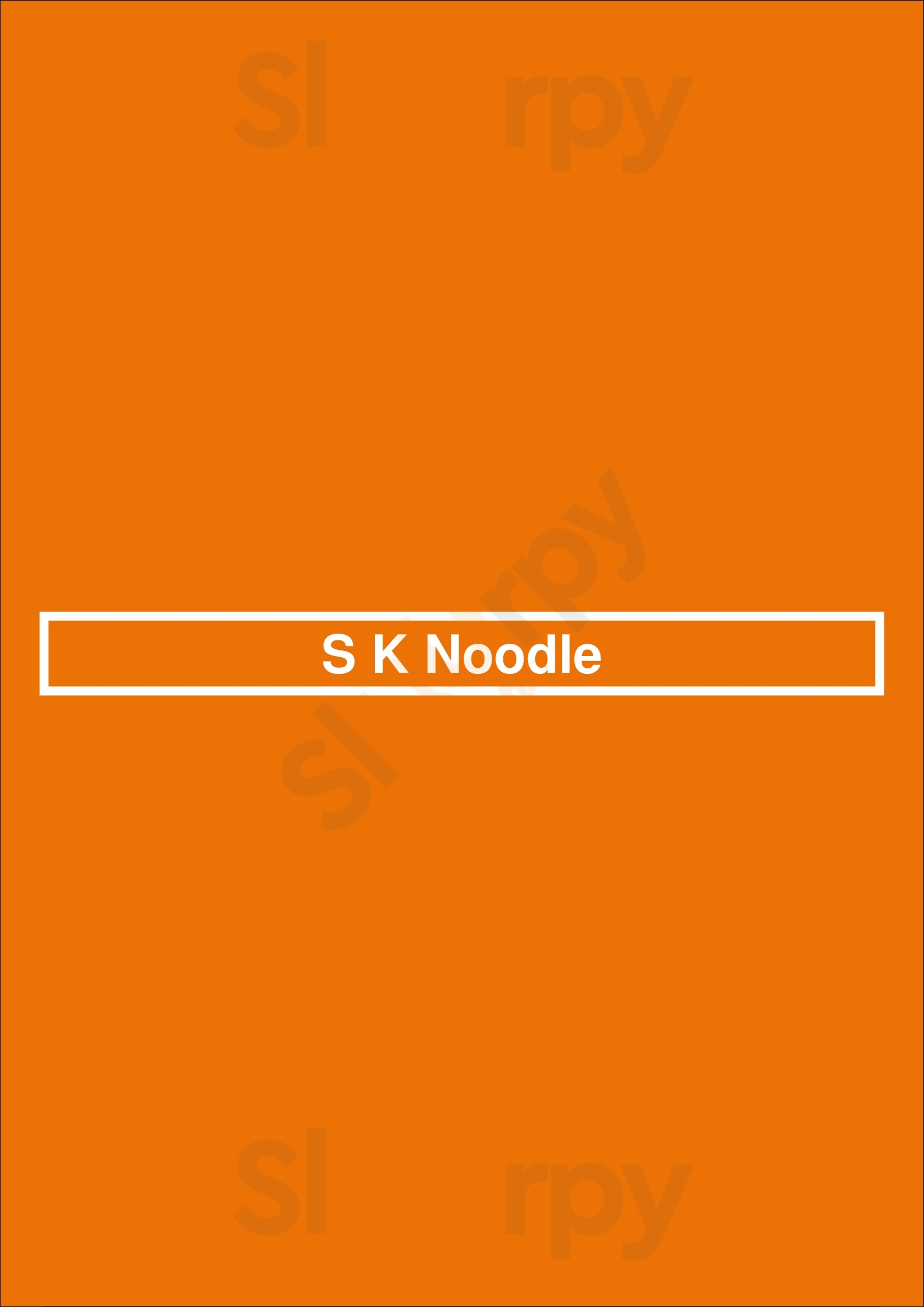 S K Noodle Sparks Menu - 1