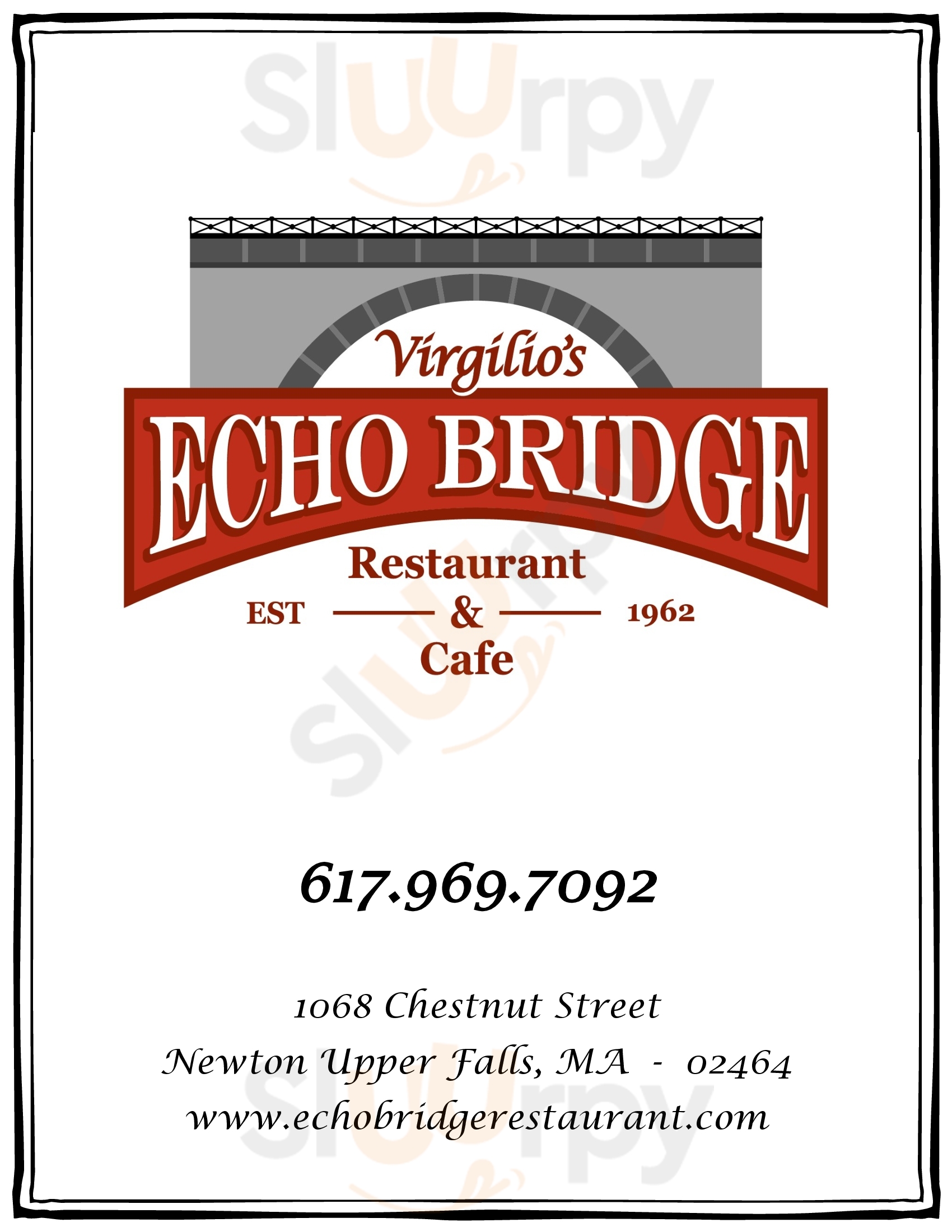 Echo Bridge Restaurant & Cafe Newton Menu - 1