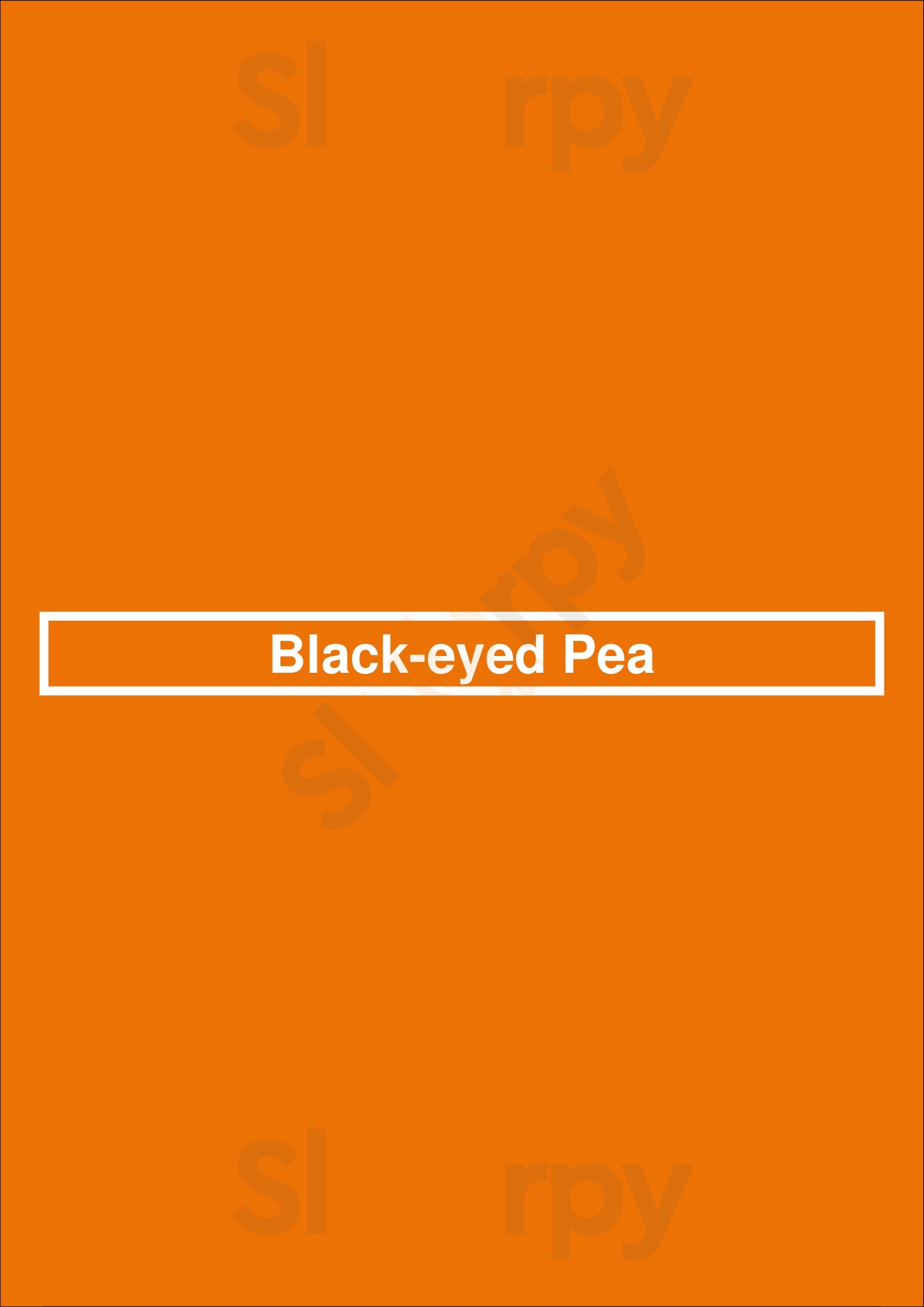 Black-eyed Pea Westminster Menu - 1