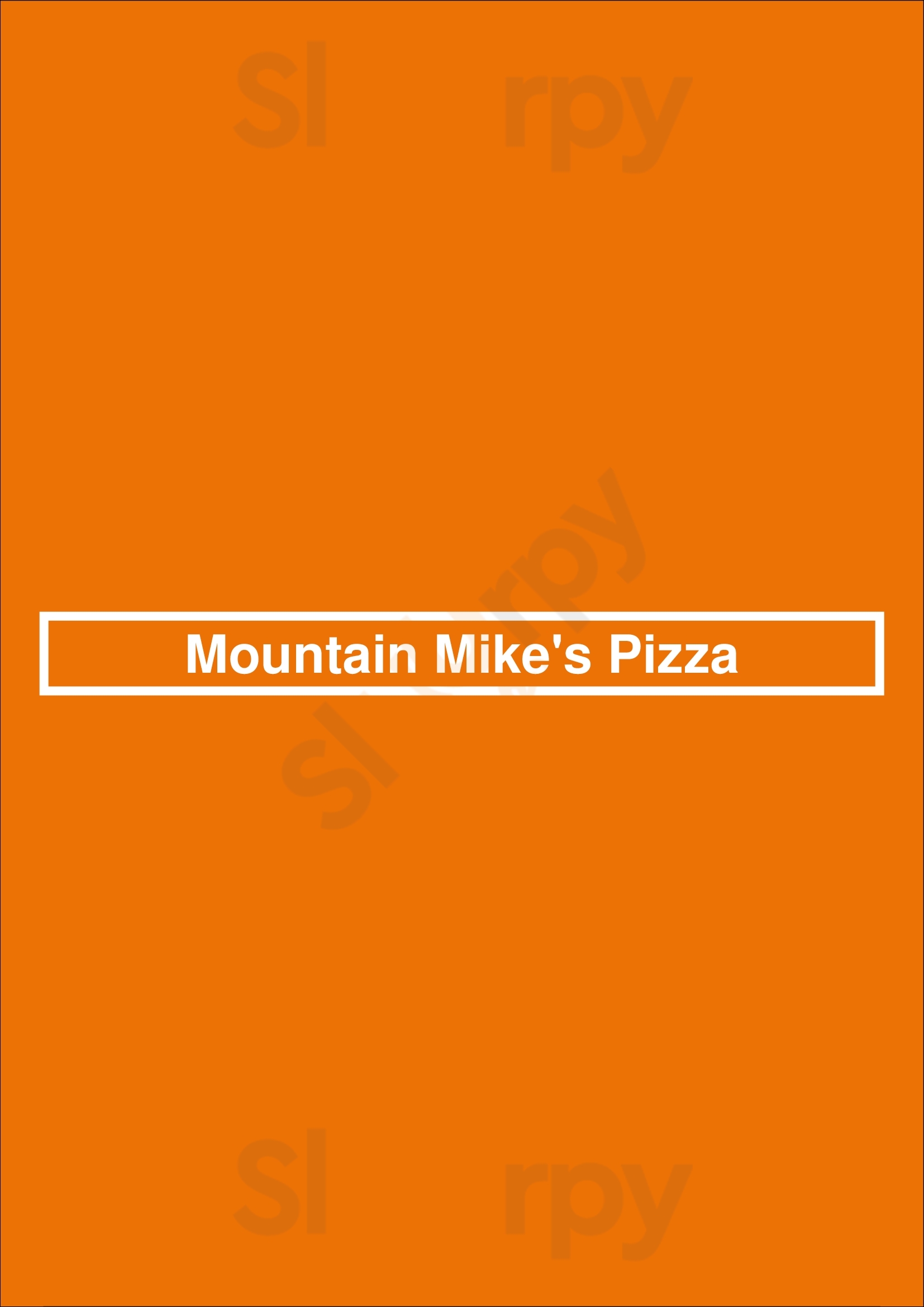 Mountain Mike's Pizza Fairfield Menu - 1