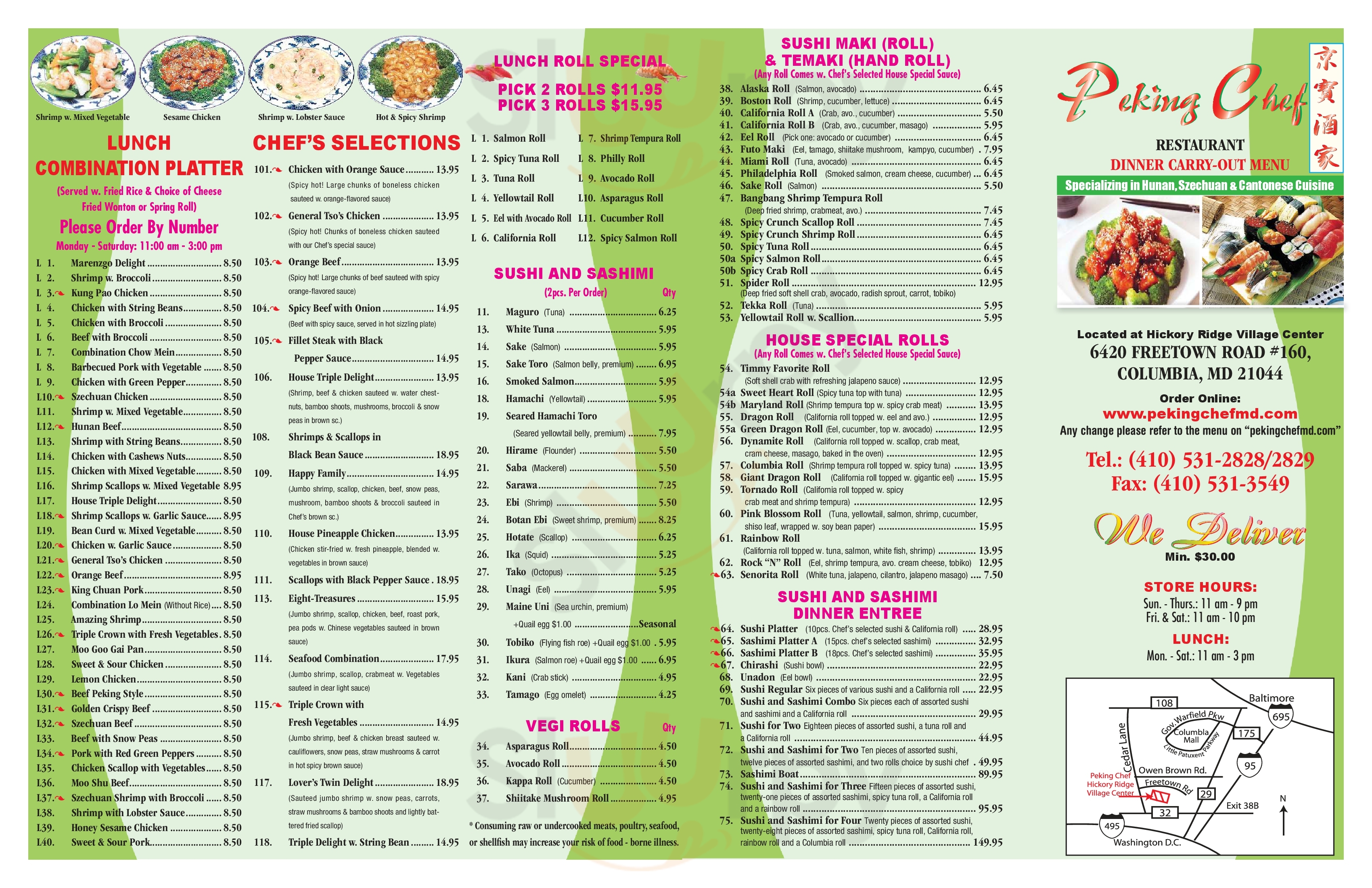 Main Menu - Peking Chef Restaurant