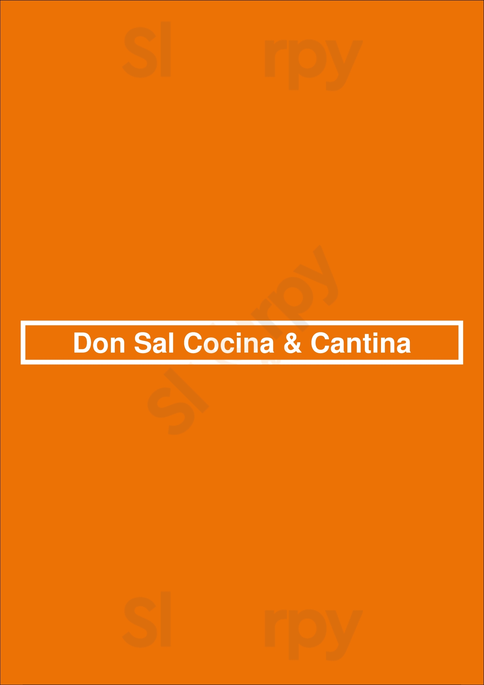 Main Menu - Don Sal Cocina & Cantina