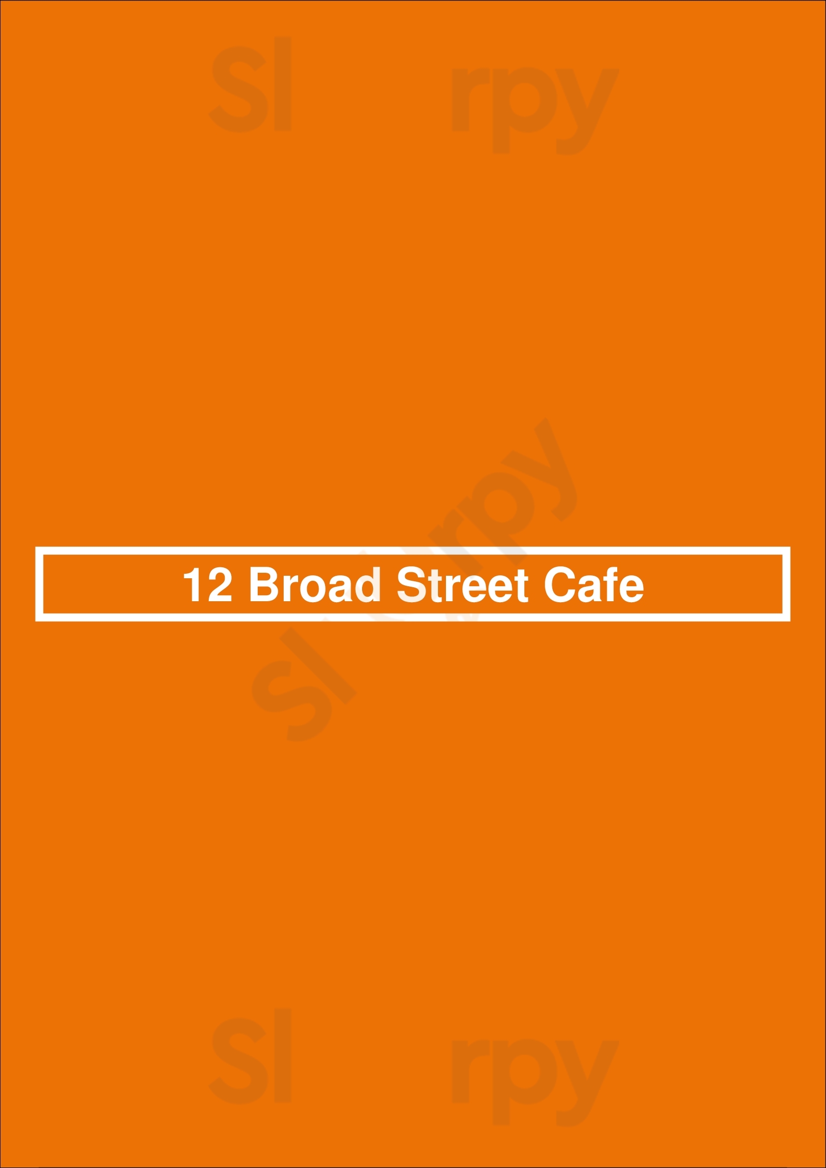 12 Broad Street Cafe Milford Menu - 1