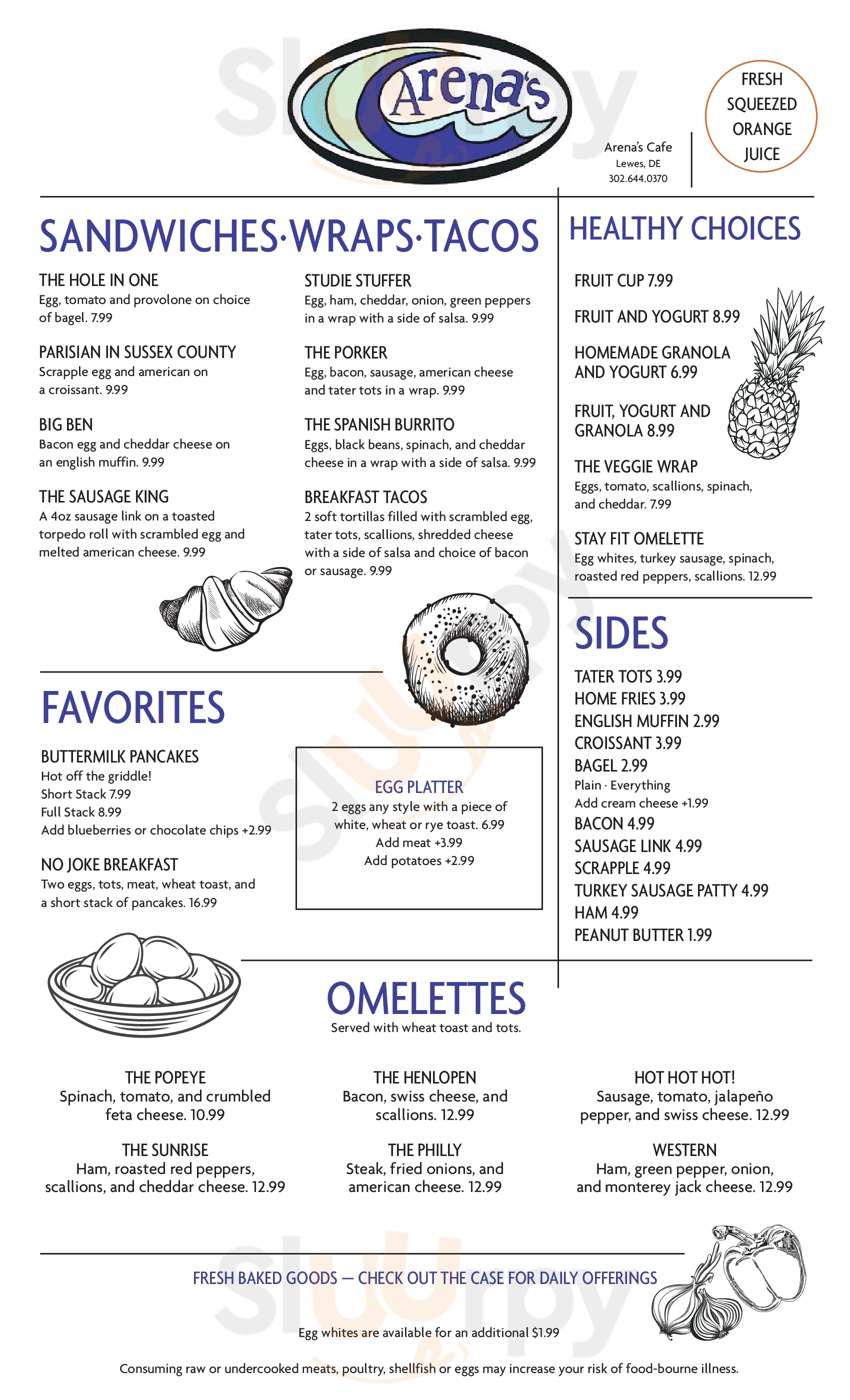 Main Menu - Arena’s Cafe