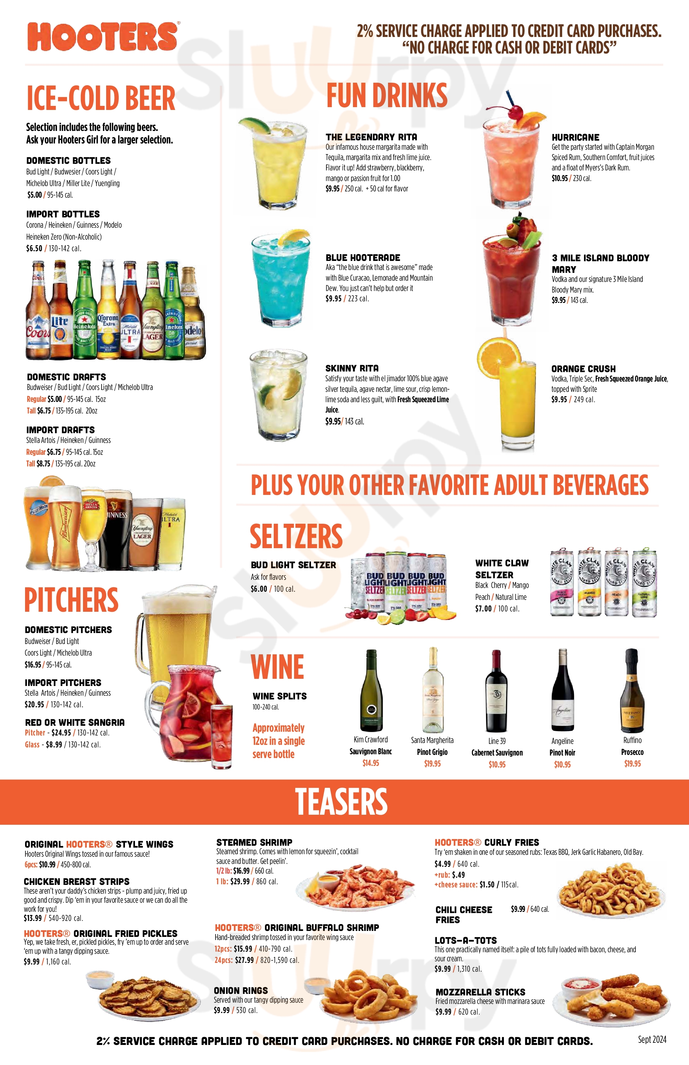 Hooters Rehoboth Beach Menu - 1