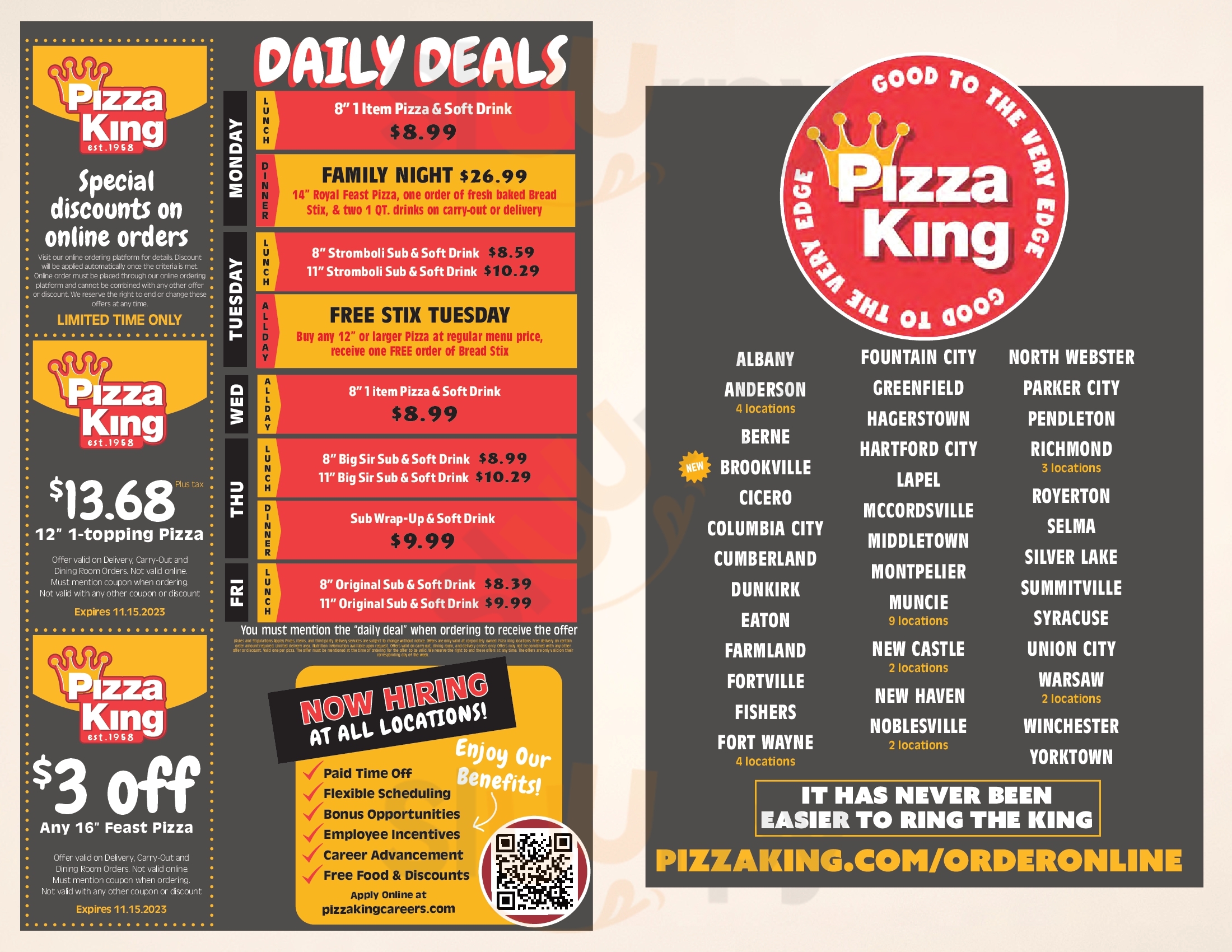 Pizza King Of Mercerville Trenton Menu - 1