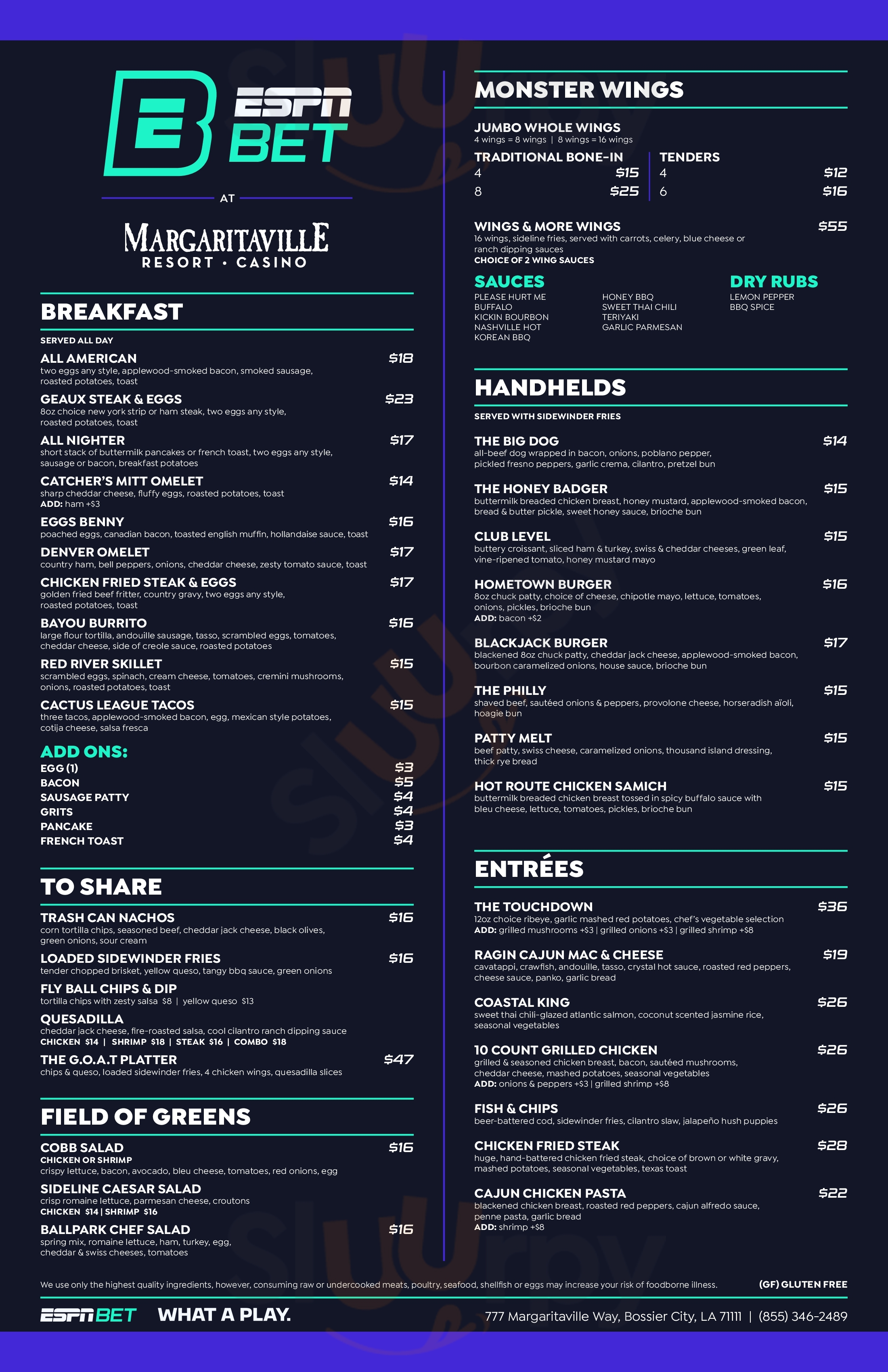 Main Menu - Jimmy's Seafood & Steak