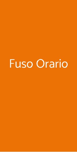 Fuso Orario, Roma