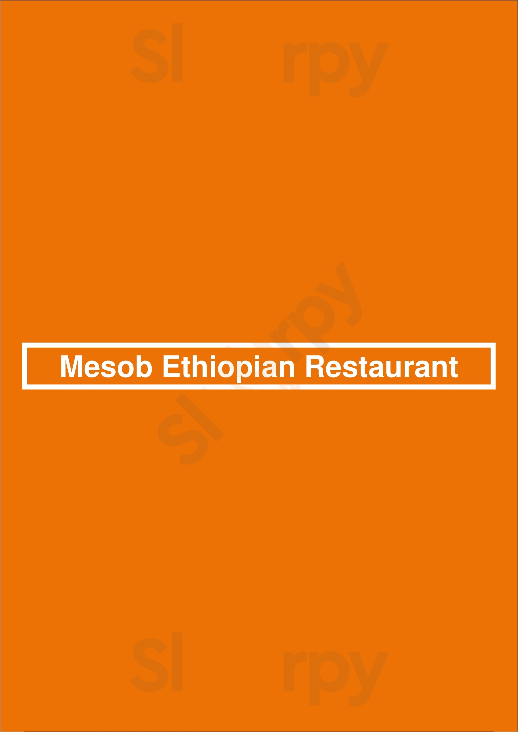 Mesob Ethiopian Restaurant Montclair Menu - 1