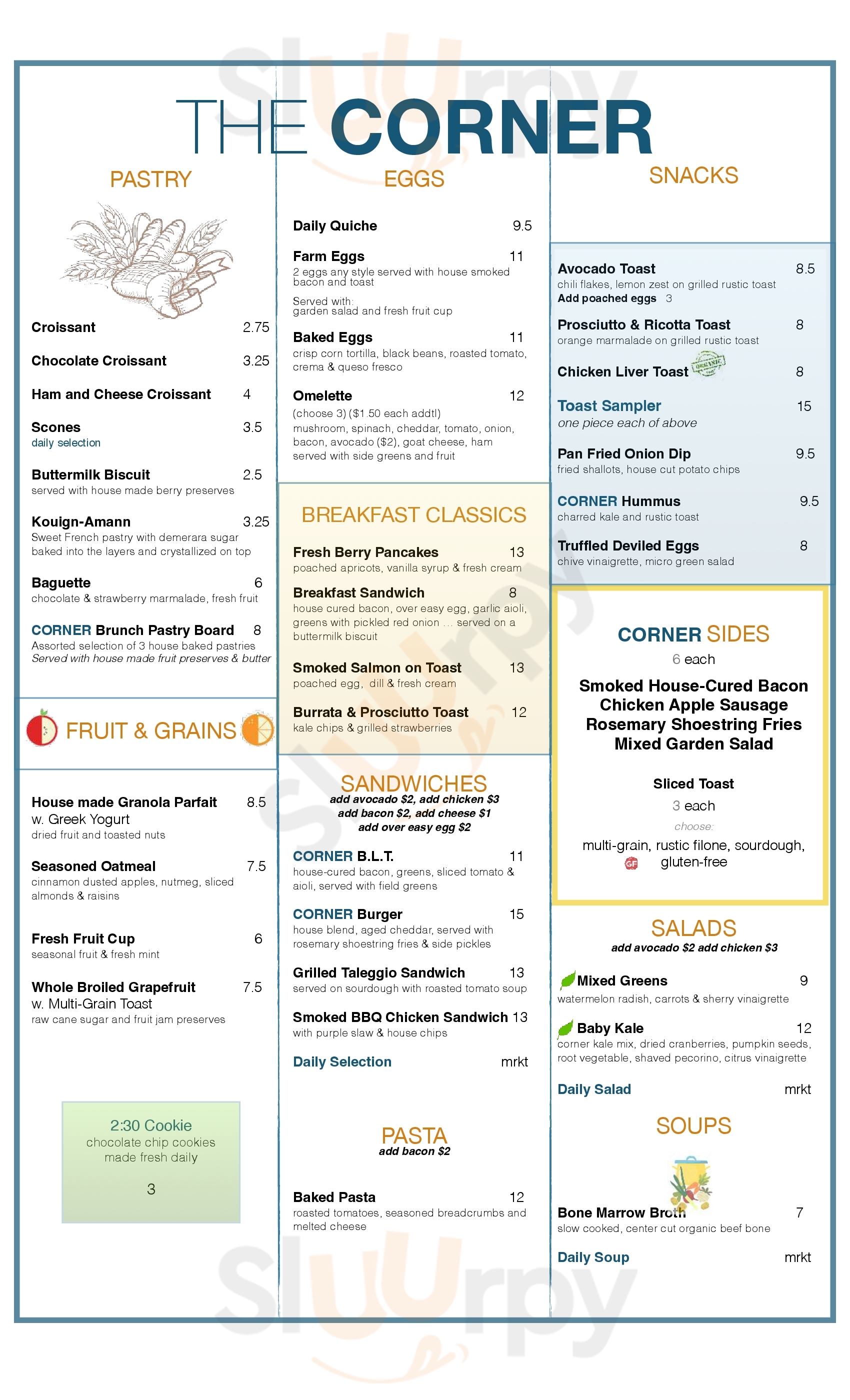 The Corner Montclair Menu - 1