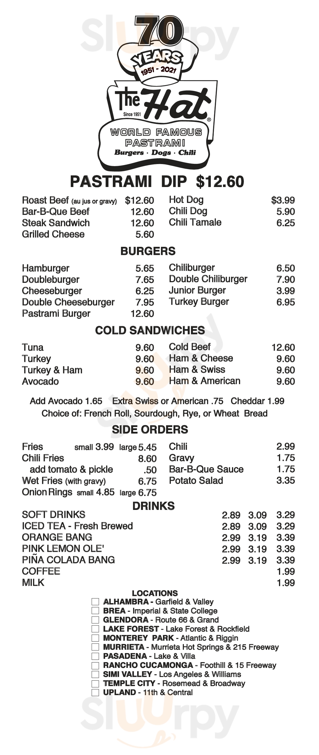 The Hat Murrieta Menu - 1