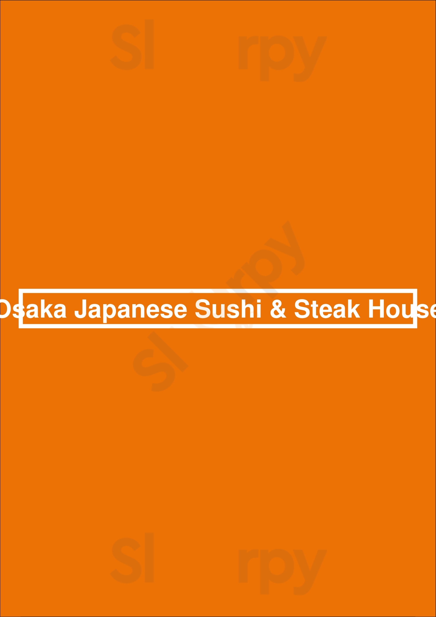 Osaka Japanese Sushi & Steak House Brookline Menu - 1