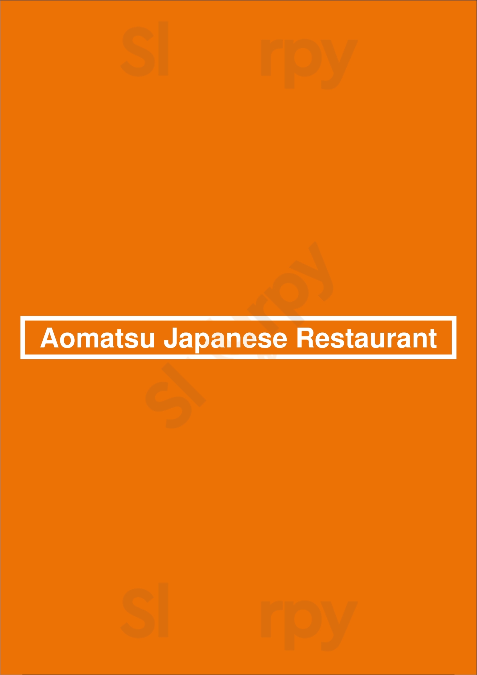Aomatsu Japanese Restaurant Corvallis Menu - 1