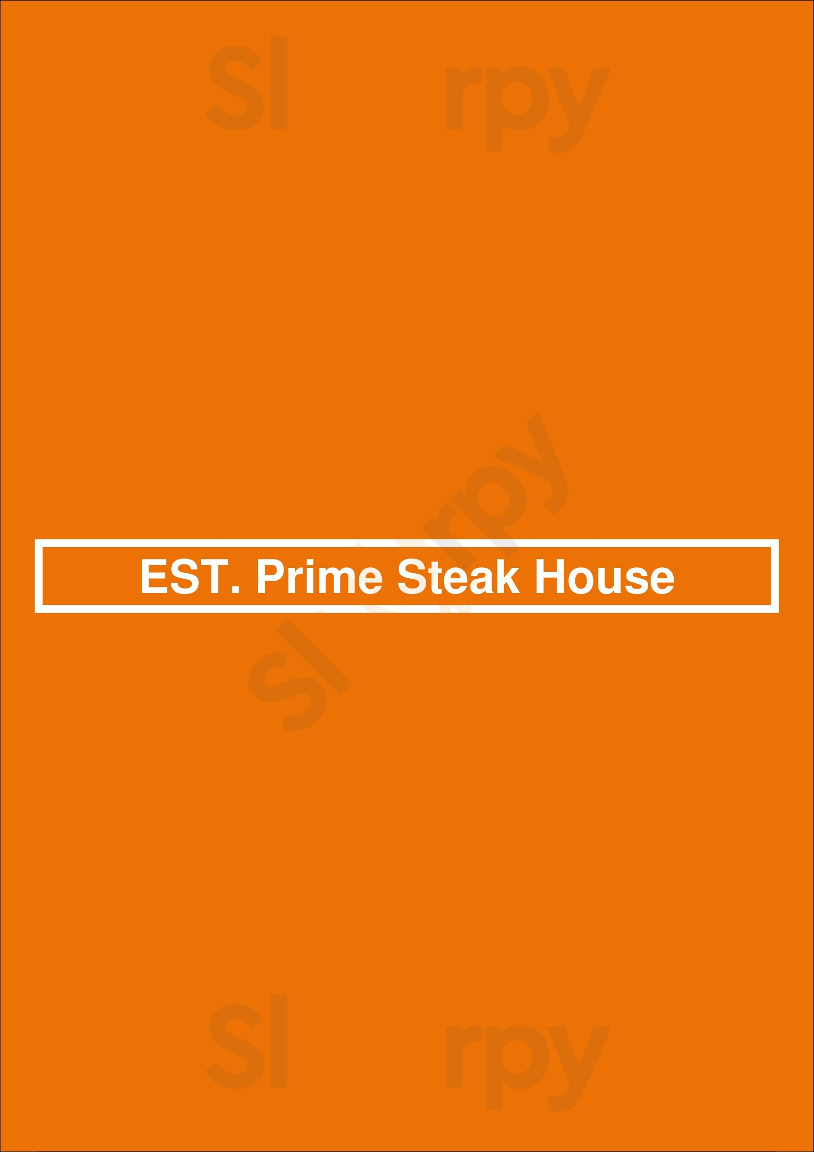 Est. Prime Steak House San Gabriel Menu - 1