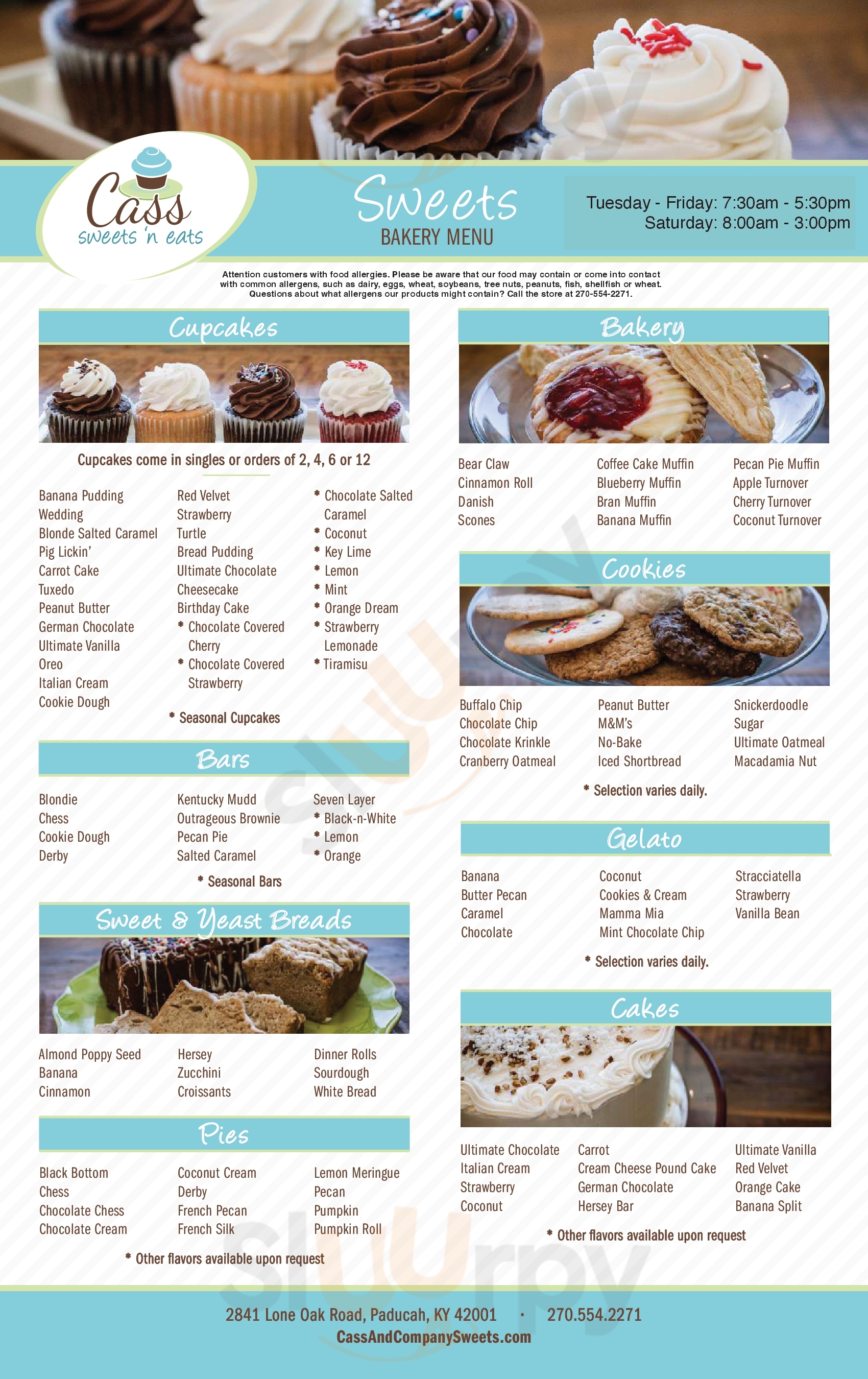 Cass & Company Or Cass Sweets & Eats Paducah Menu - 1