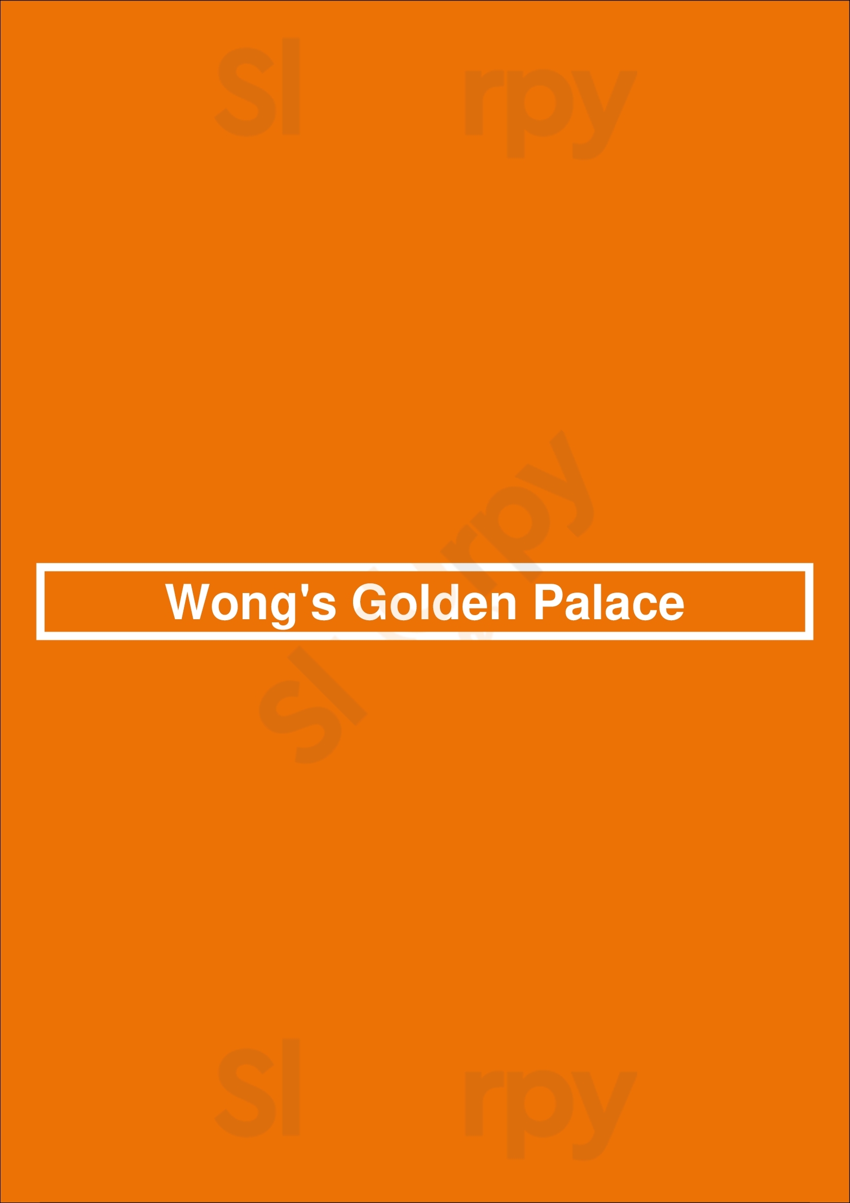 Wong's Golden Palace La Mesa Menu - 1
