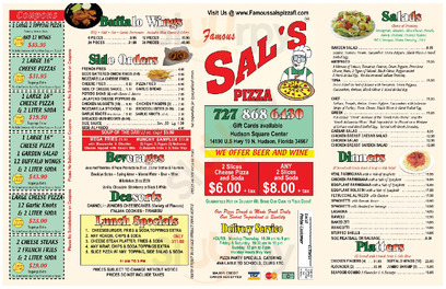 Famous Sal's Pizza Ii, New Port Richey