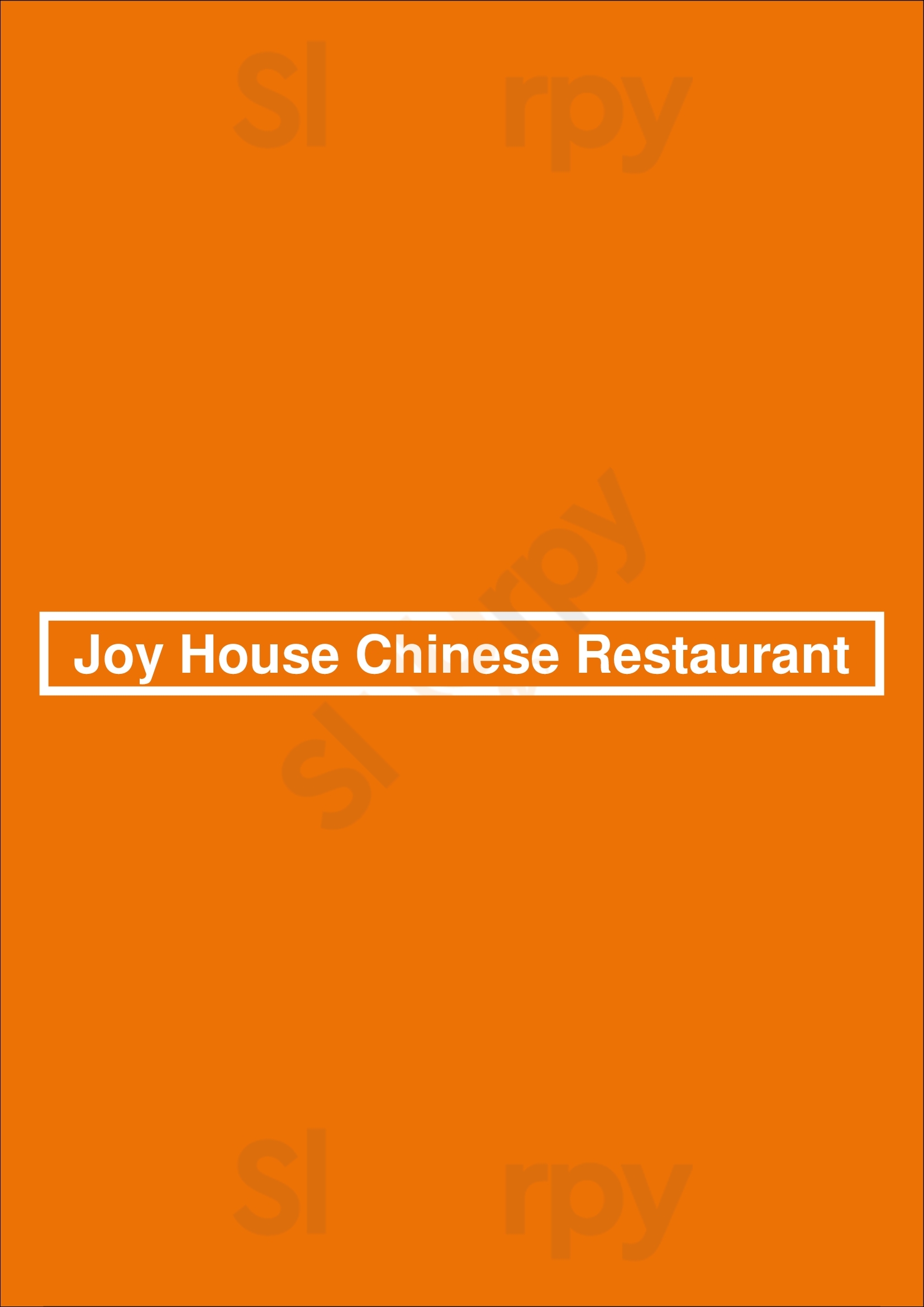 Joy House Chinese Restaurant Dublin Menu - 1