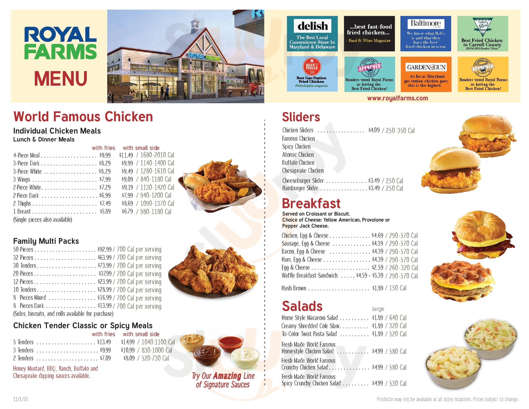 Royal Farms Salisbury Menu - 1