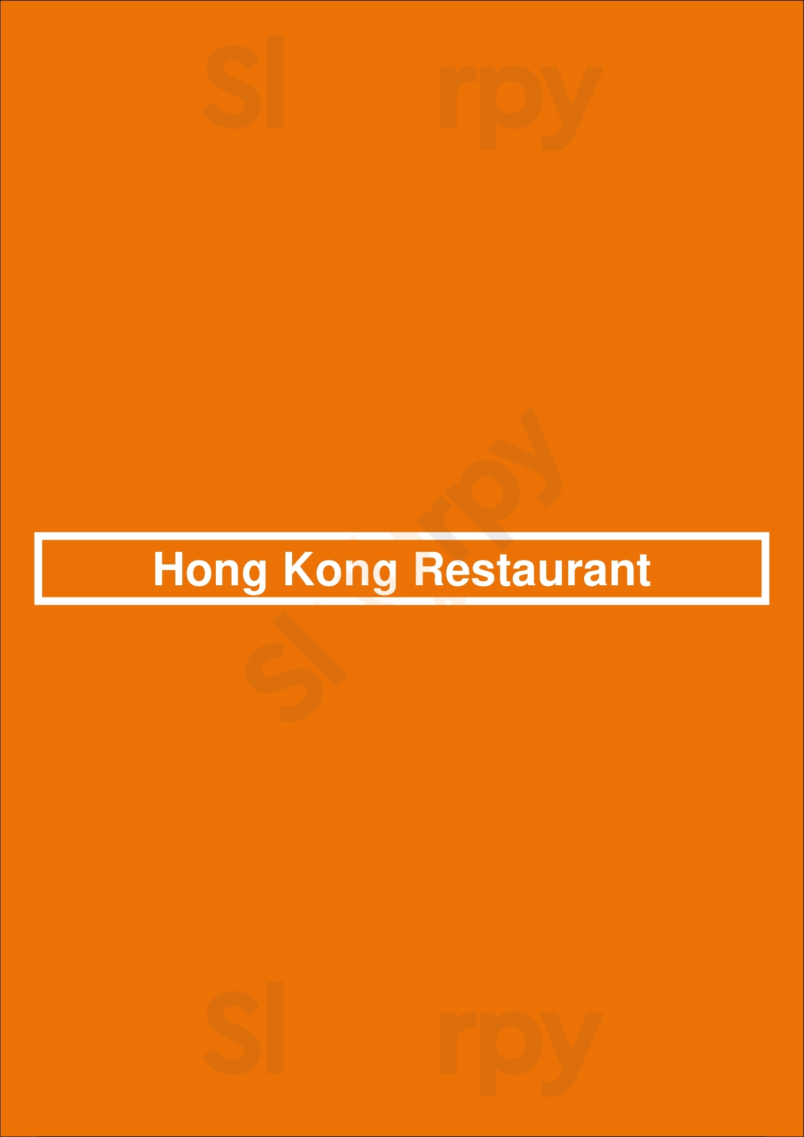 Main Menu - Hong Kong Restaurant