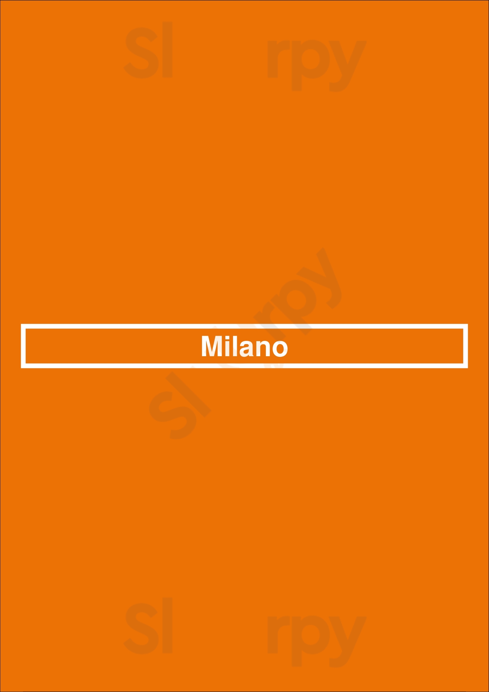 Milano Houma Menu - 1