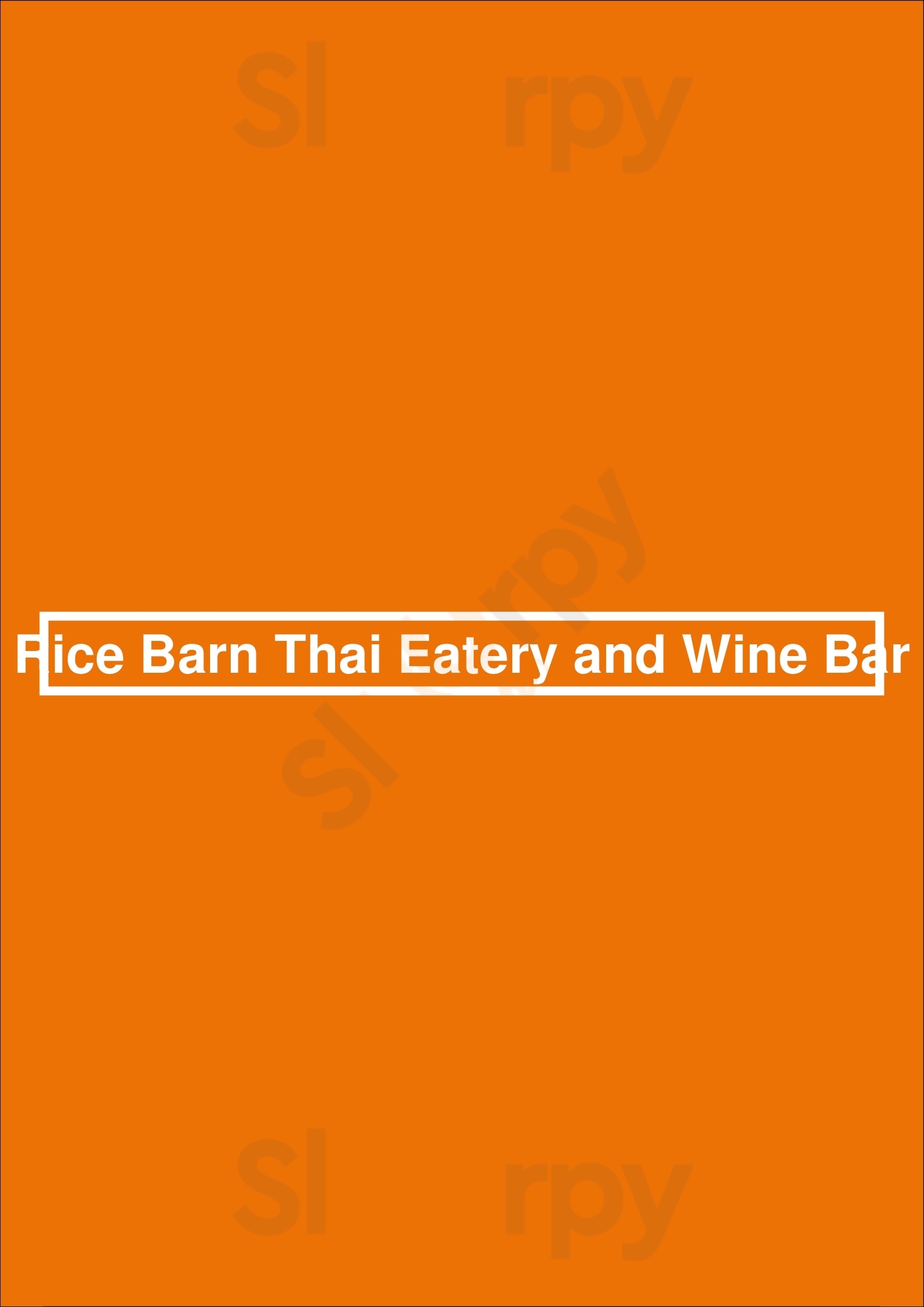 Rice Barn Thai Eatery And Wine Bar Vacaville Menu - 1