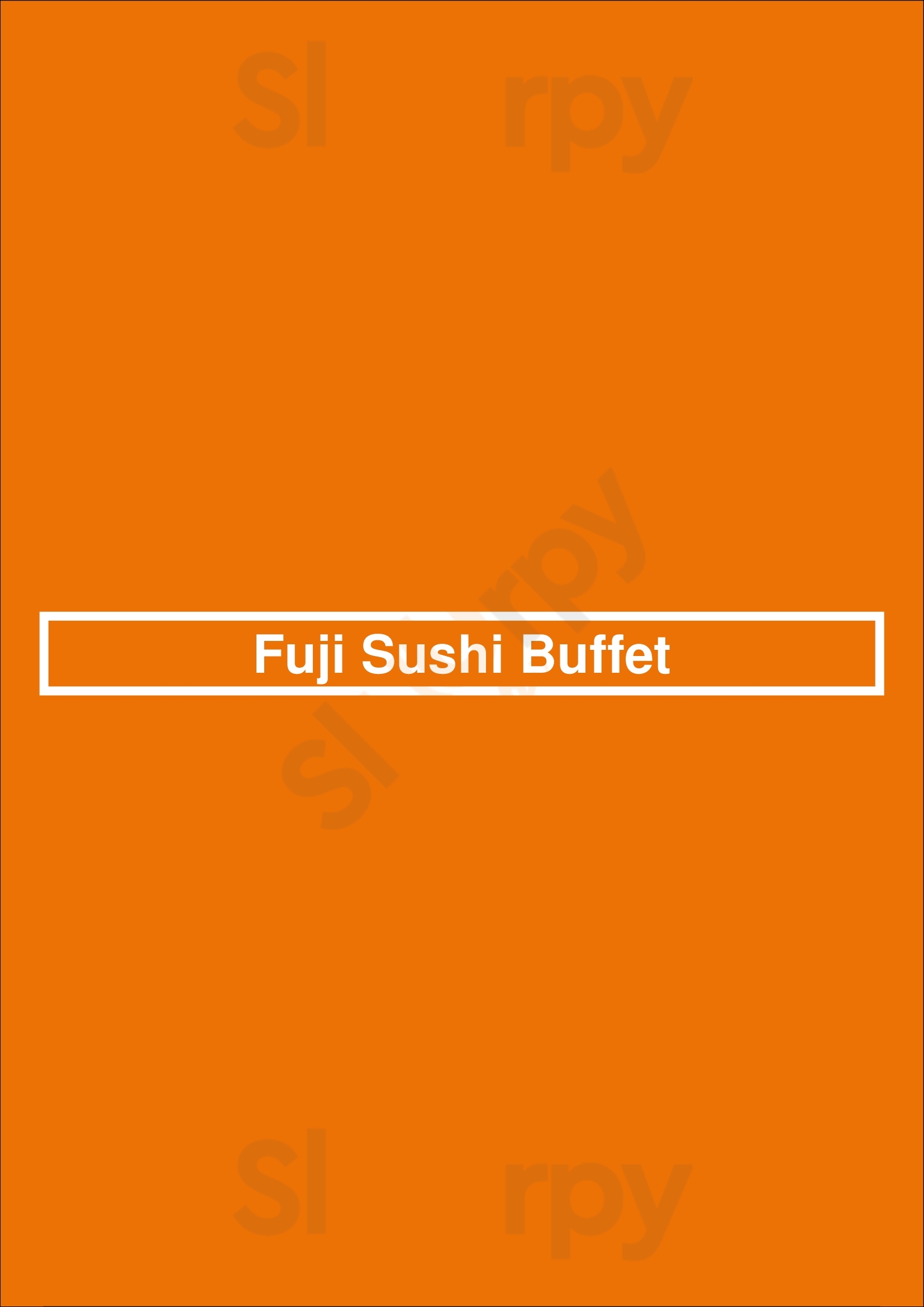 Fuji Sushi Buffet Vacaville Menu - 1