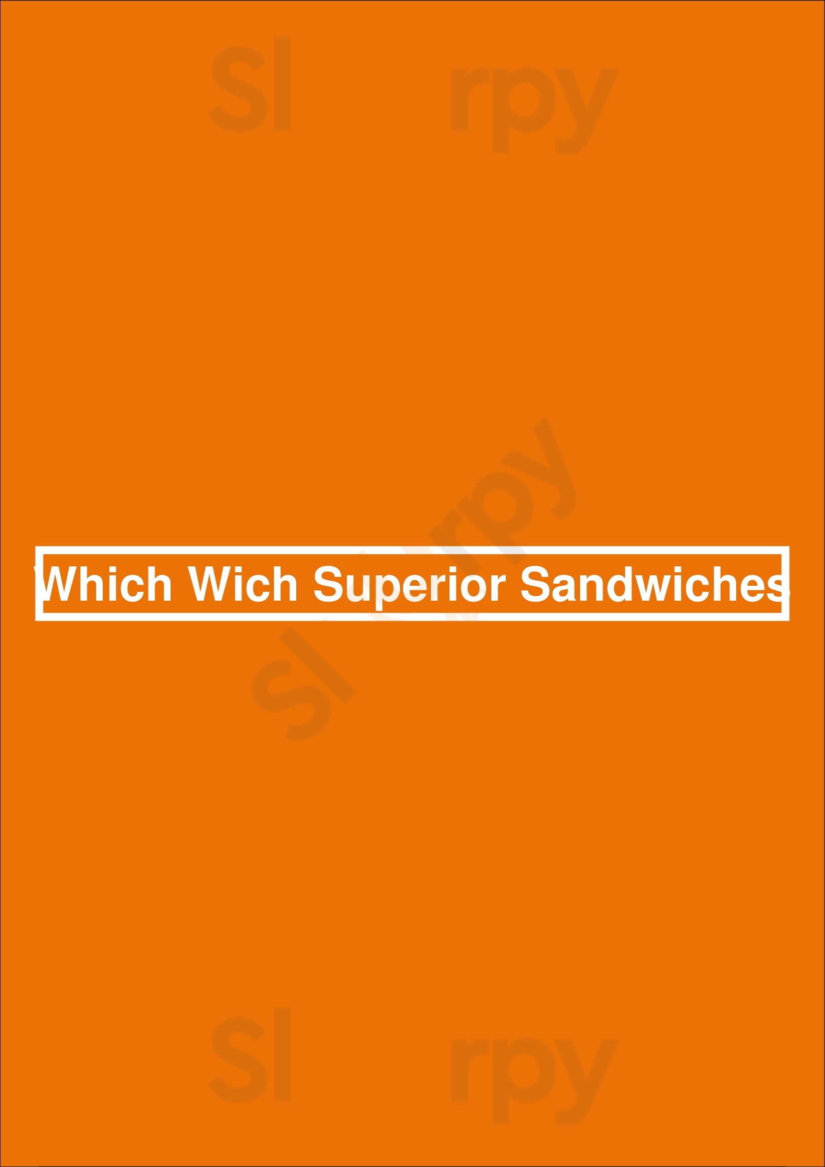Which Wich Superior Sandwiches Chesterfield Menu - 1