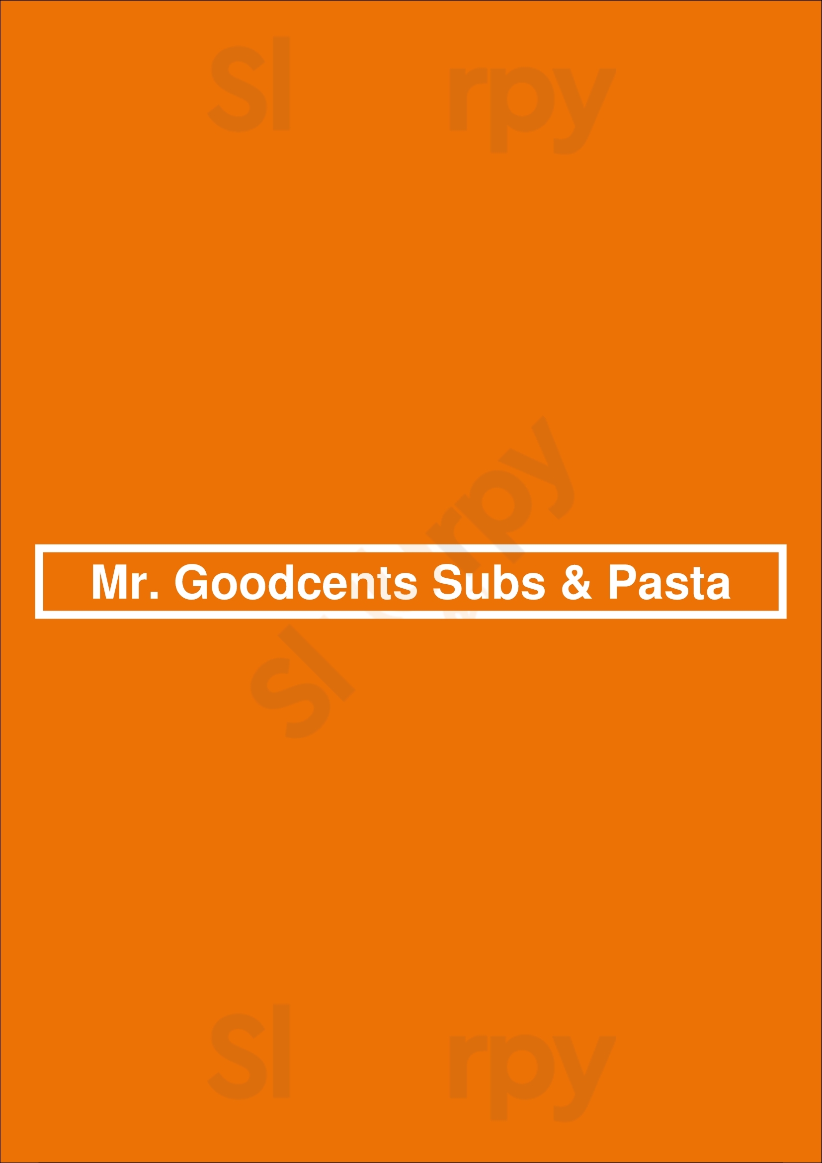 Mr. Goodcents Subs & Pasta Chesterfield Menu - 1