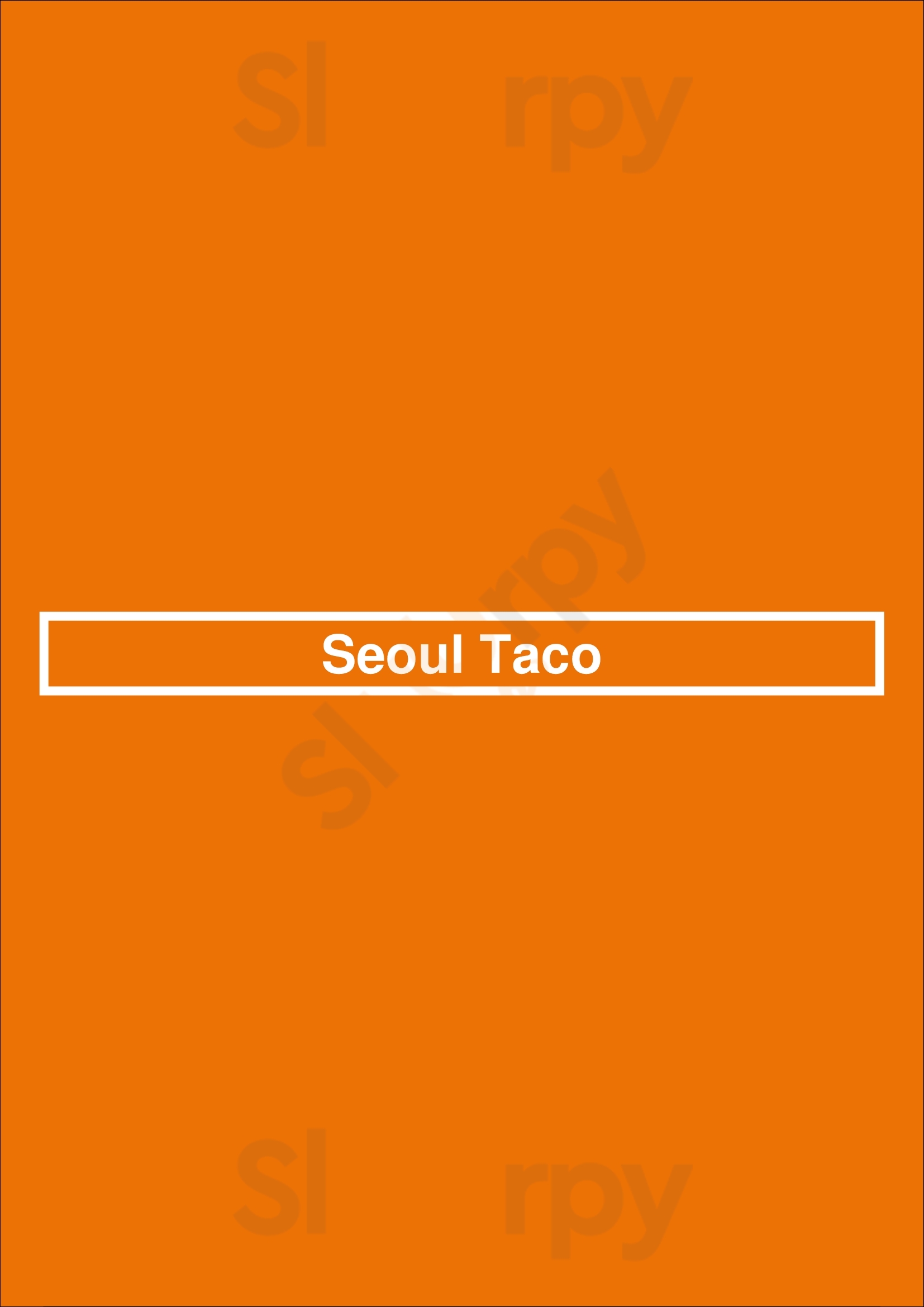 Seoul Taco Chesterfield Menu - 1