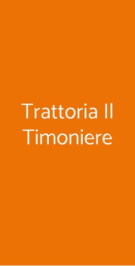 Trattoria Il Timoniere, Roma