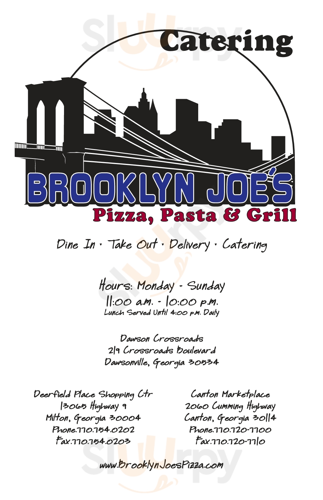 Brooklyn Joe's Pizza, Pasta And Grill Canton Menu - 1