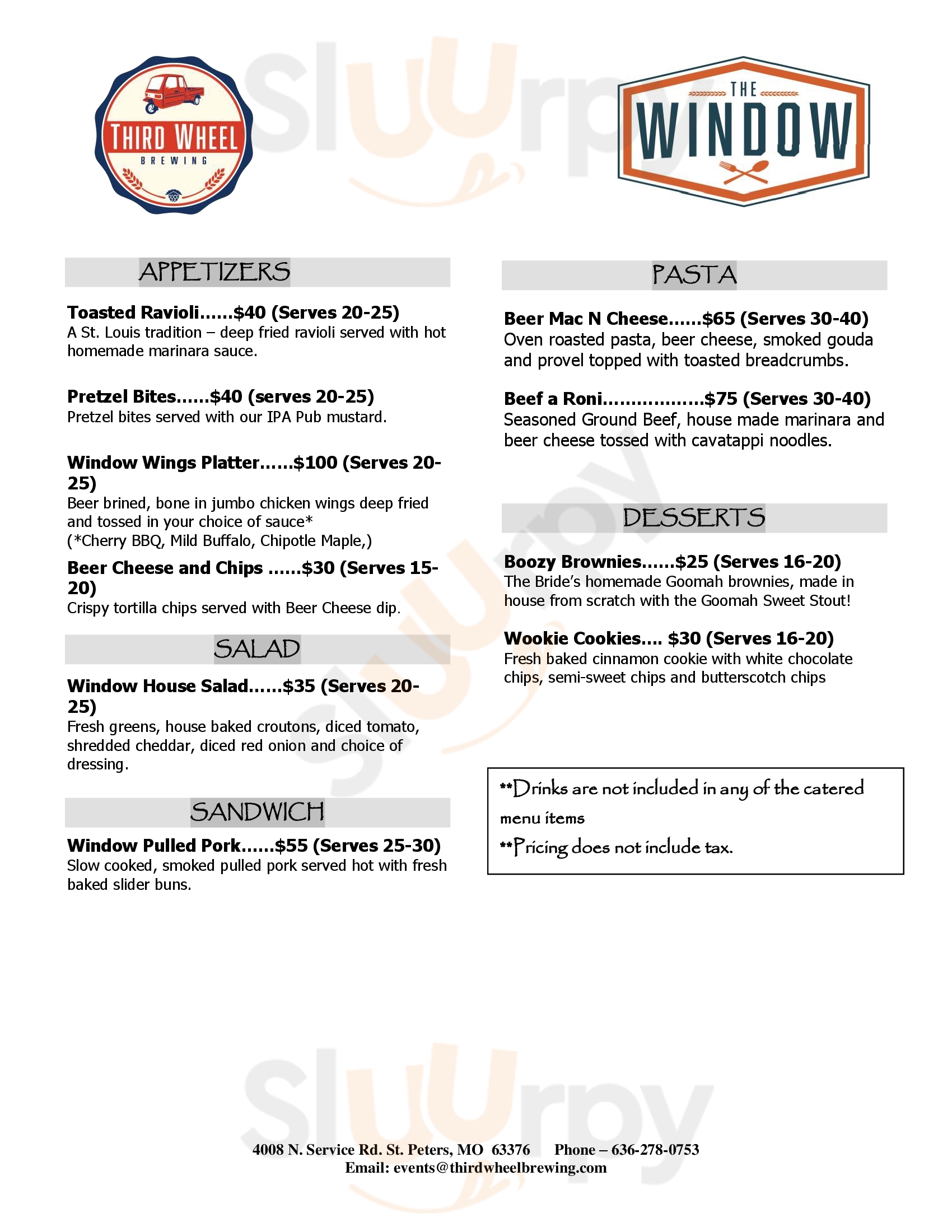 Main Menu - Third Wheel Brewing