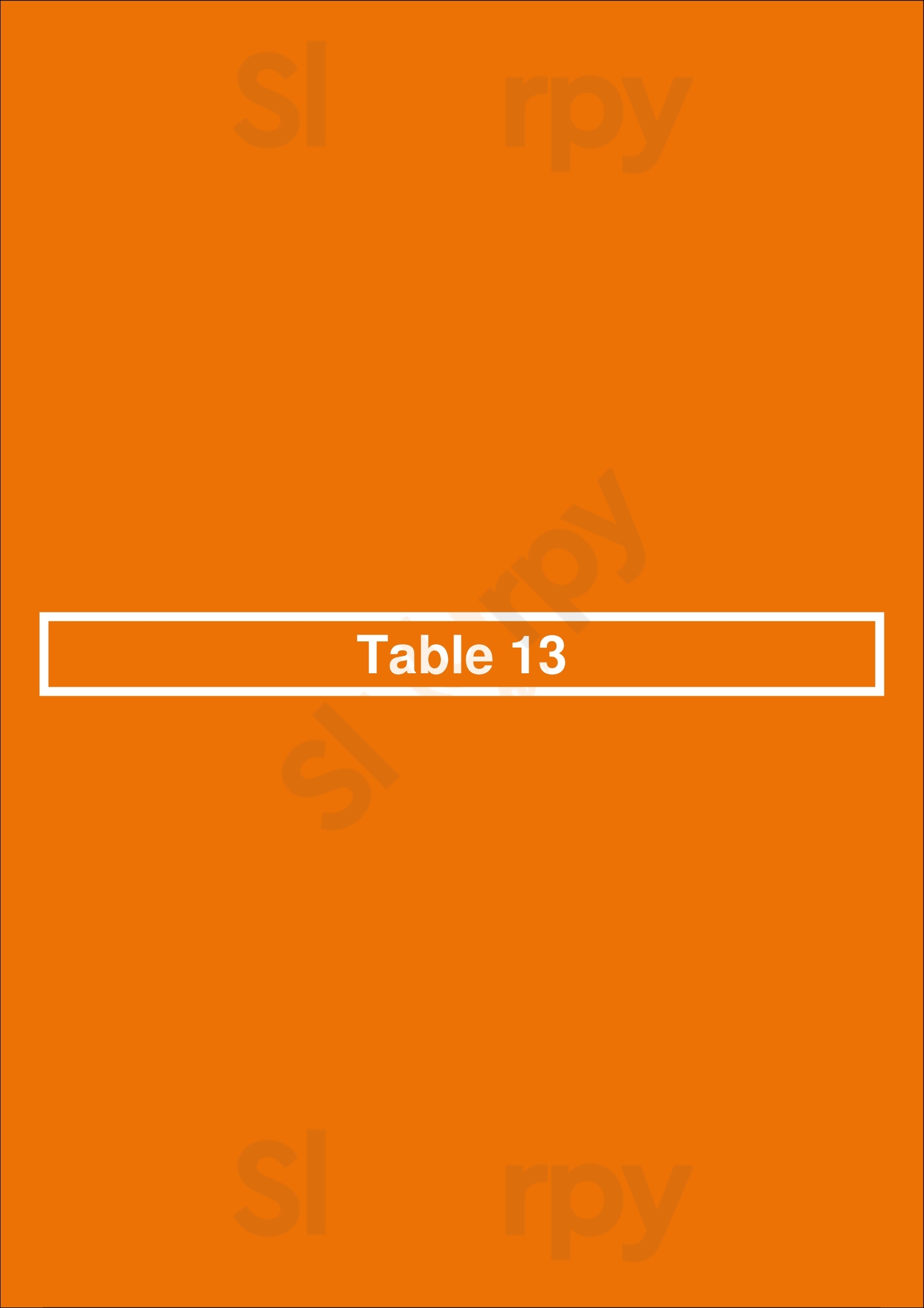 Table 13 Addison Menu - 1